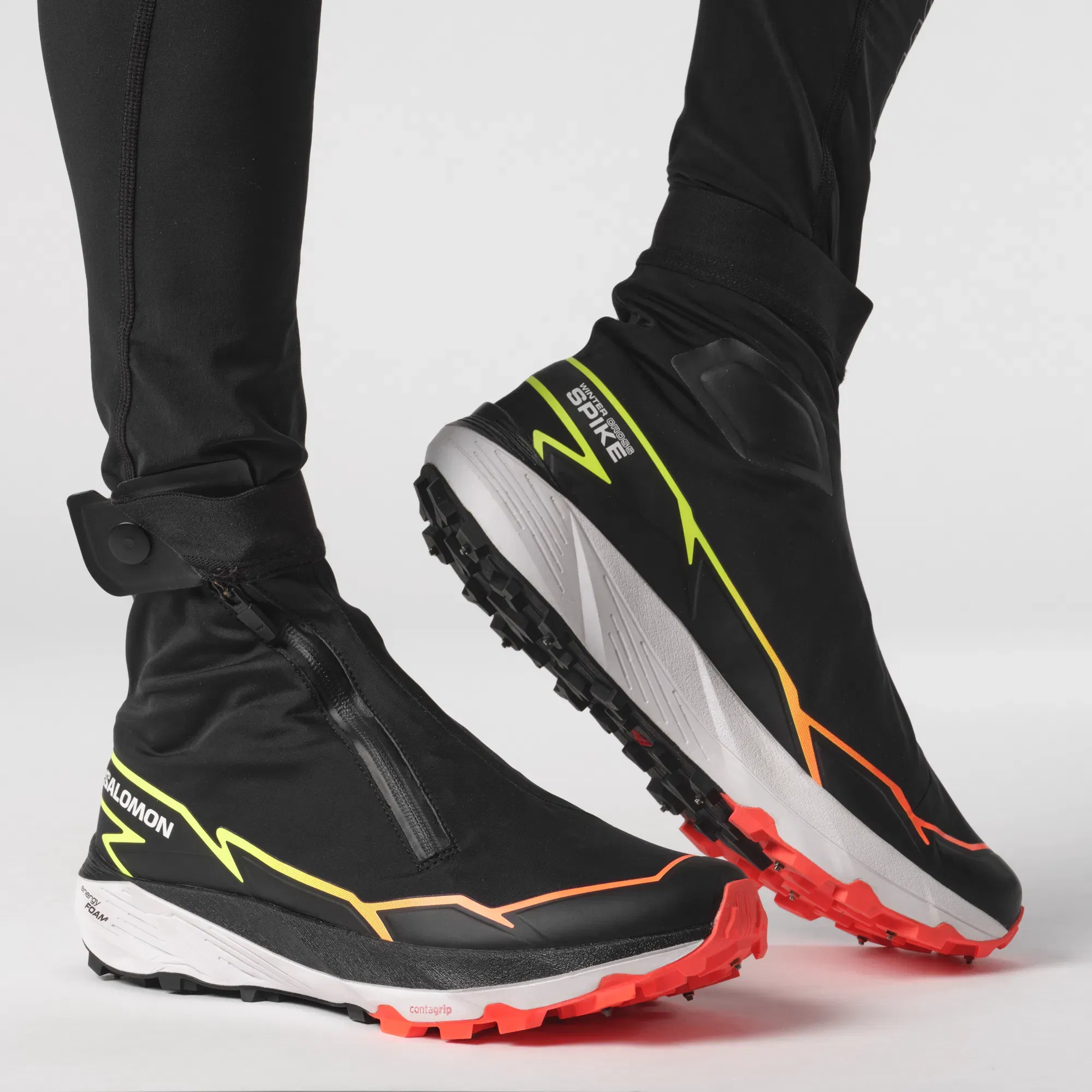 Salomon Winter Cross Spike Trail Running Shoes Black