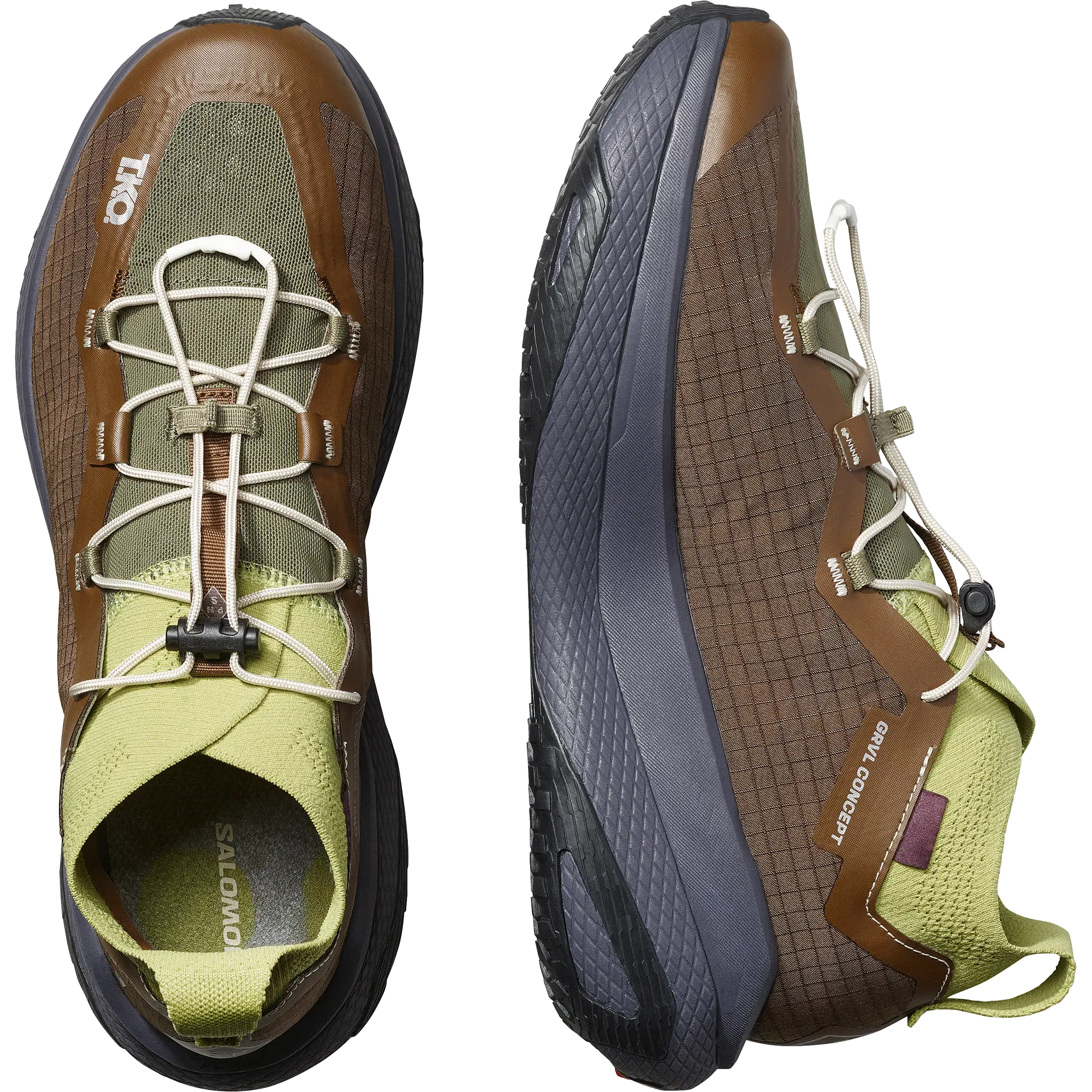 Salomon Grvl Concept Pas Normal Studios Gravel Running Shoes Dark Earth