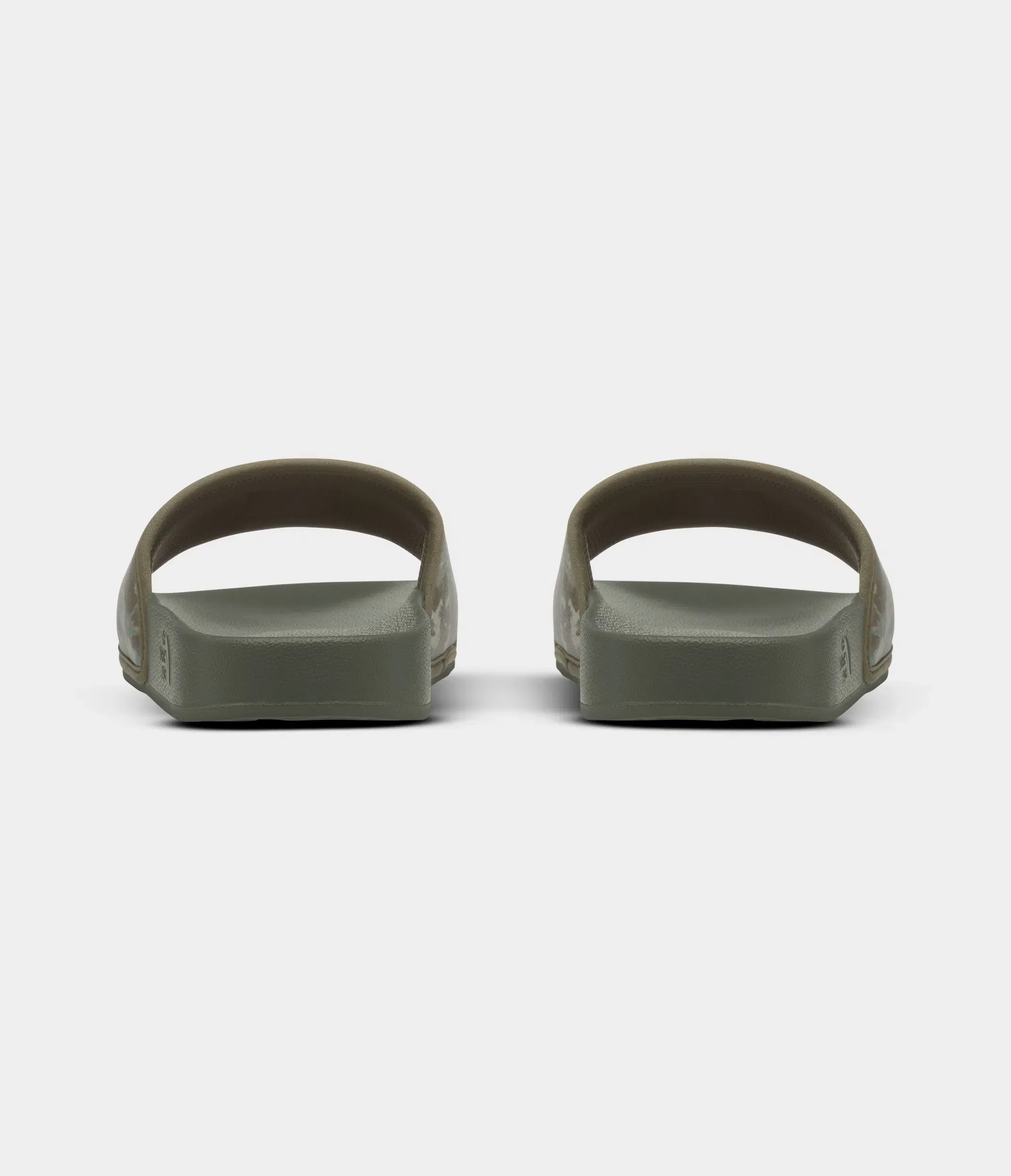 The North Face Mens Base Camp Slides Iii Military Olive Stippled Camo Print Military Olive Stippled Camo Print