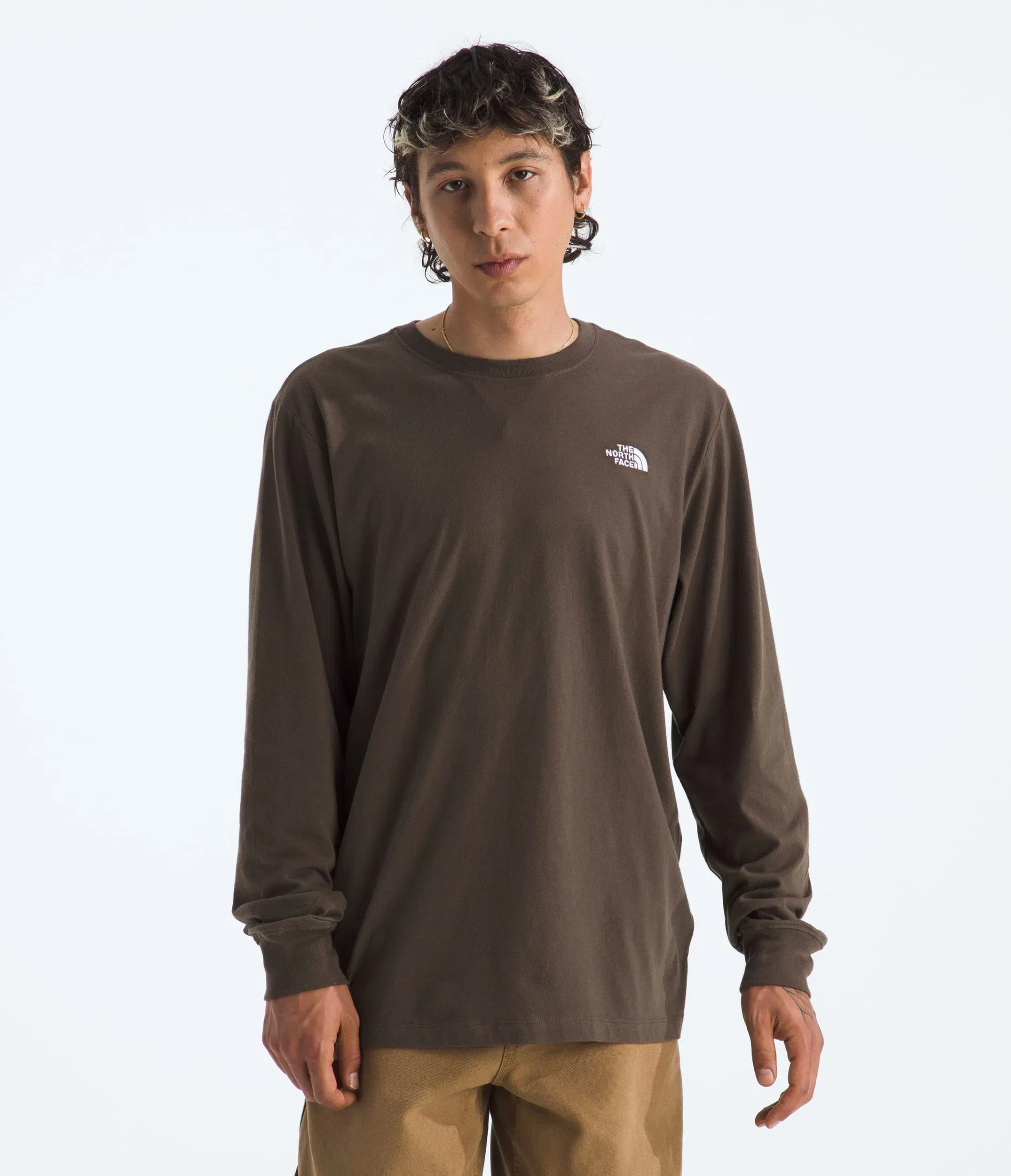 The North Face Men’s Evolution Simple Dome Regular Long-Sleeve Tee Smokey Brown