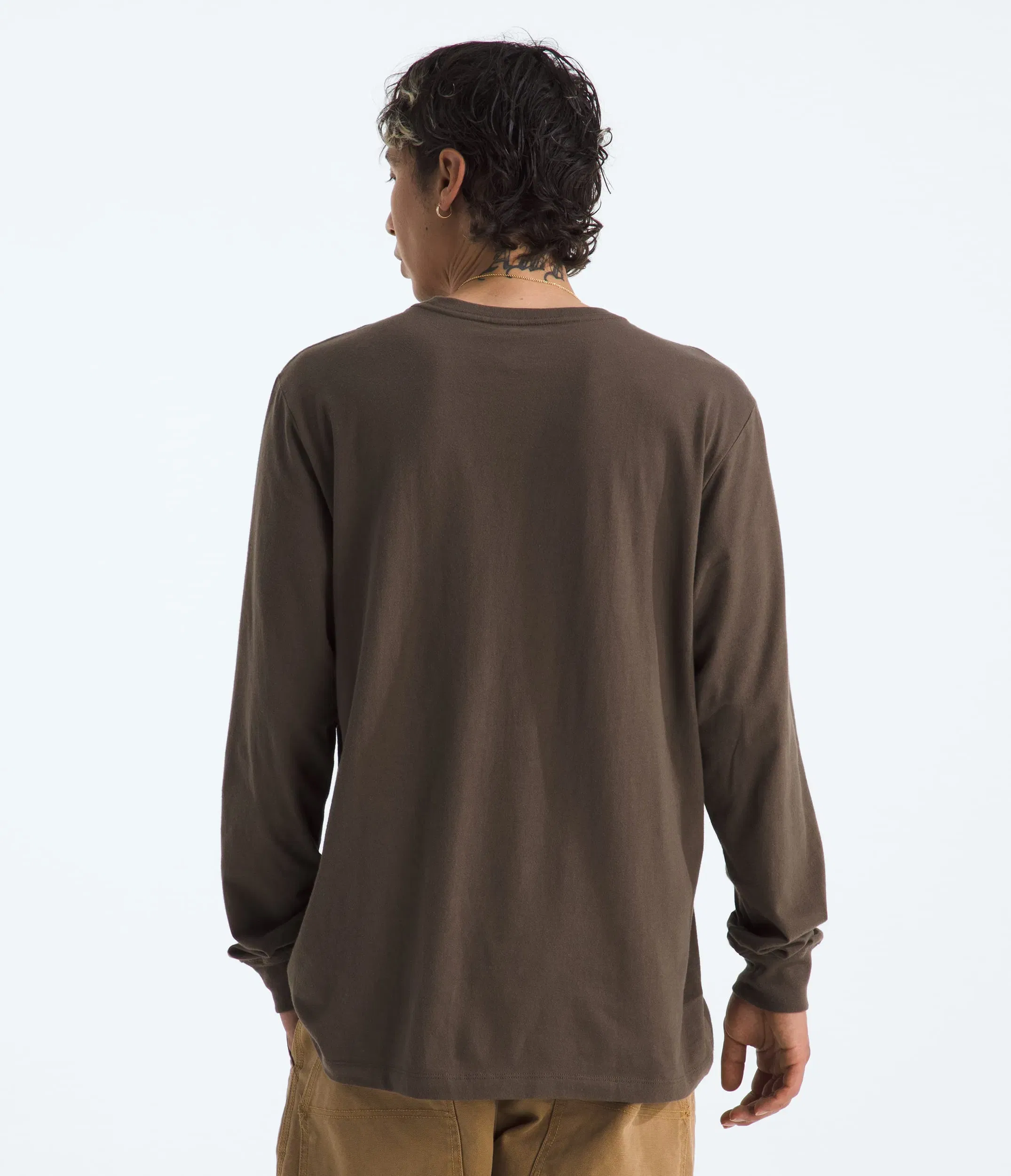 The North Face Men’s Evolution Simple Dome Regular Long-Sleeve Tee Smokey Brown