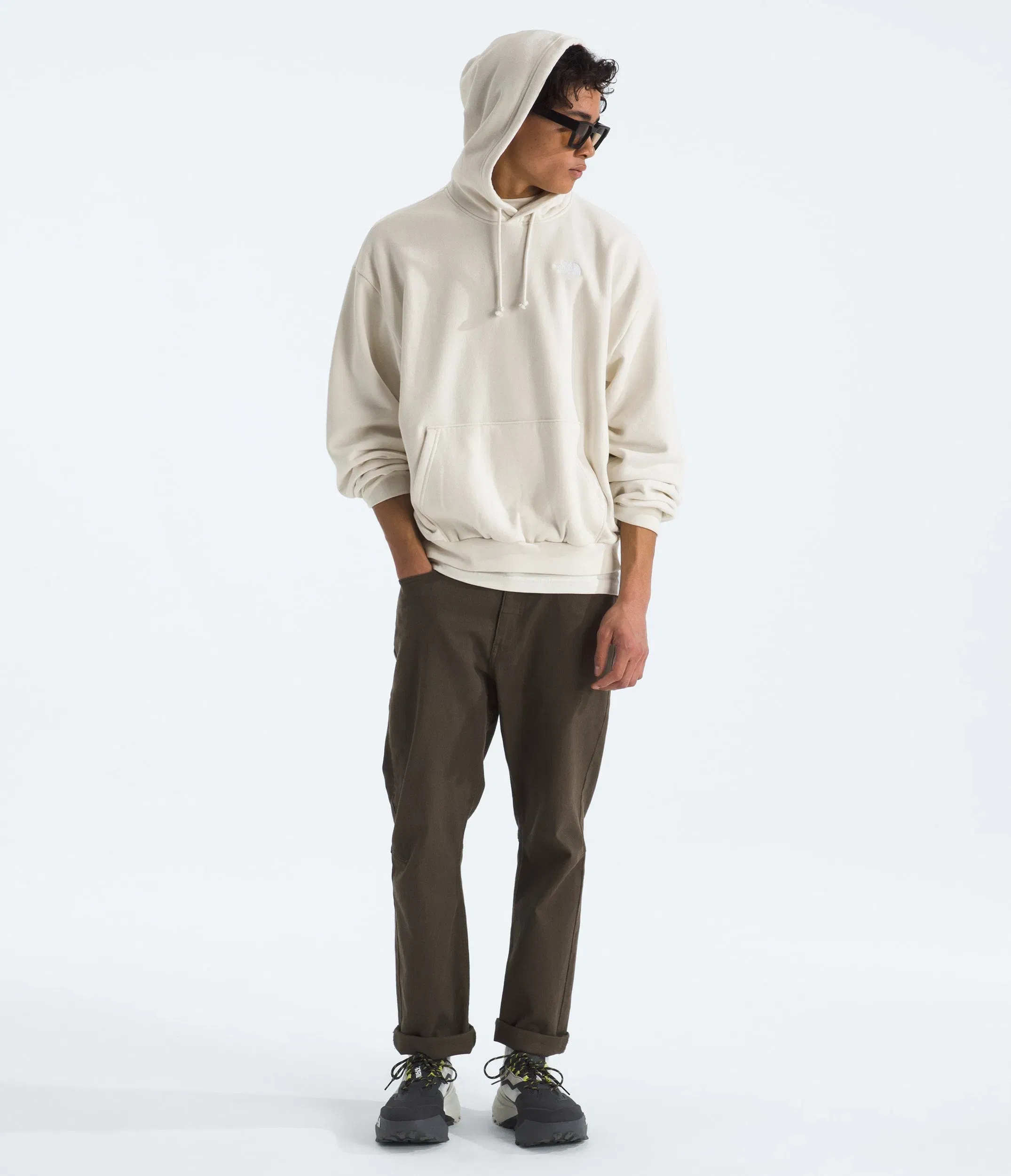 The North Face Men’s Evolution Simple Dome Oversize Hoodie White Dune