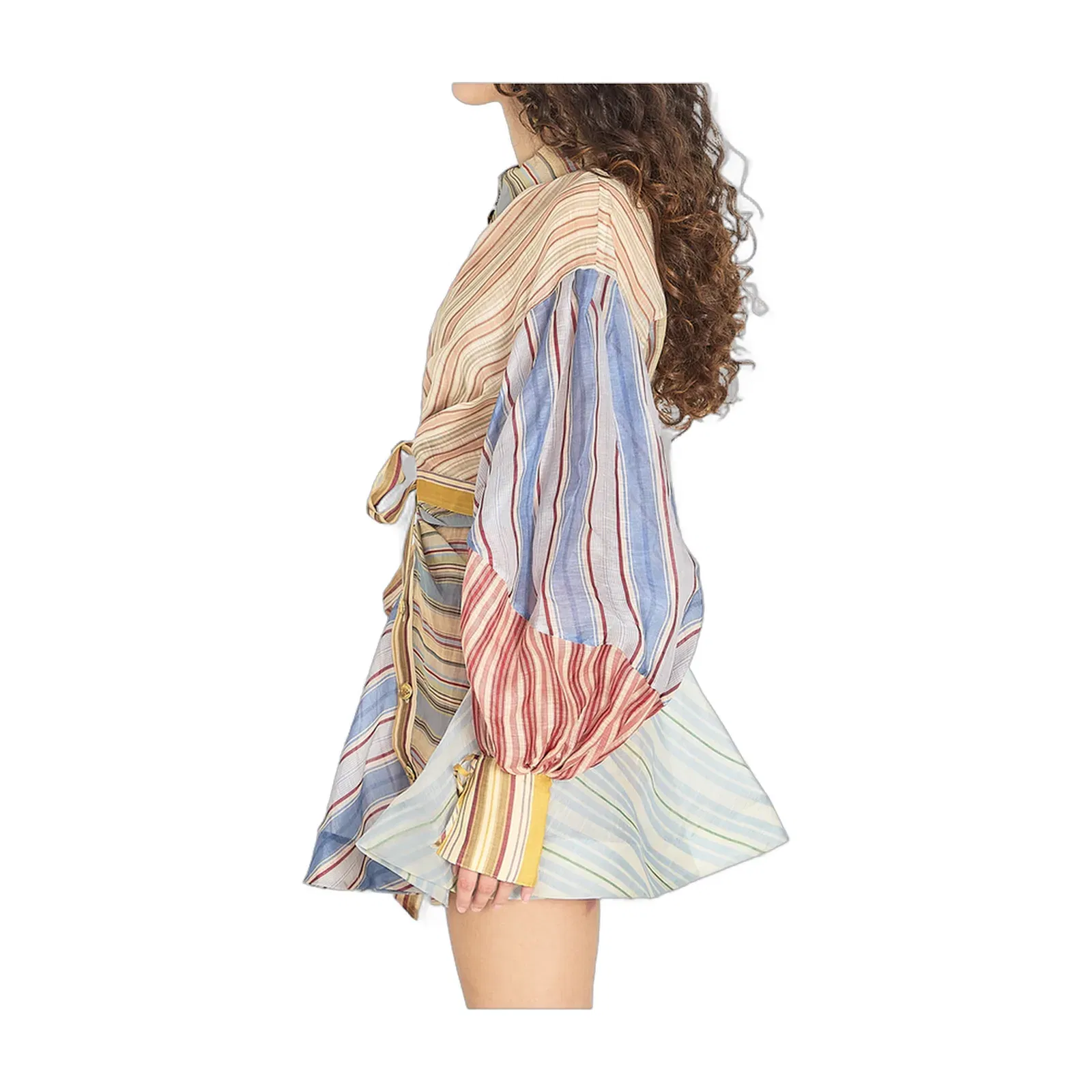 Rebellion Striped Mini Dress Spliced Stripes