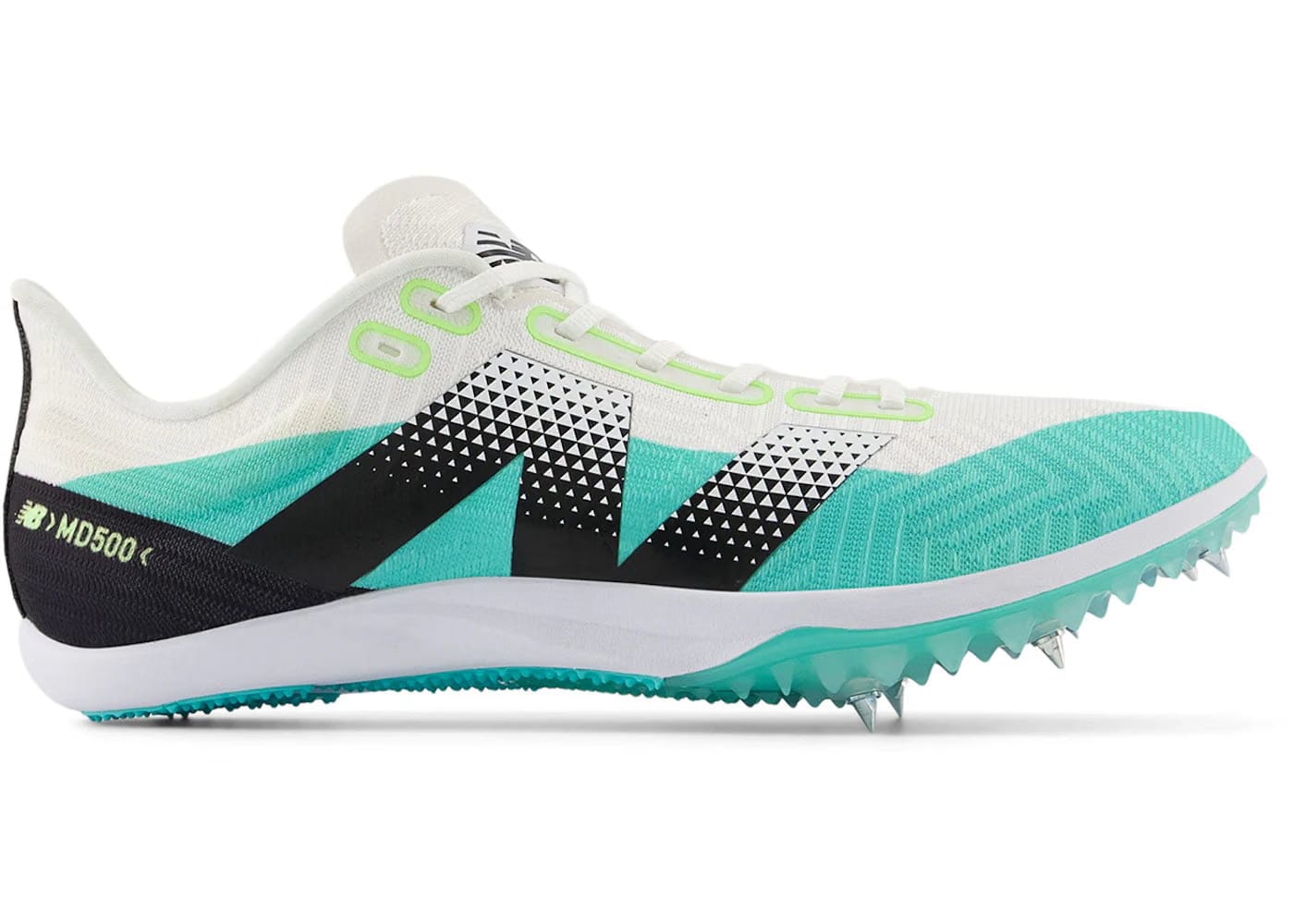 New Balance Fuelcell Md500 V9 White Cyber Jade Black Womens