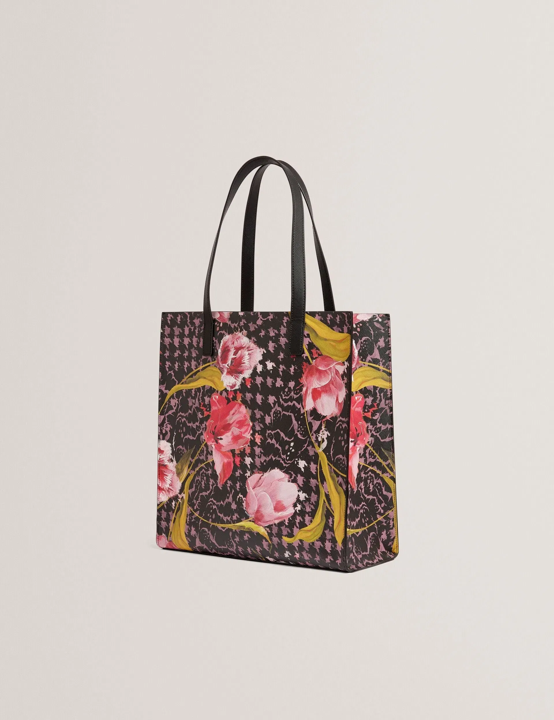 Ted Baker Tullsa Floral Check Print Large Icon Tote Bag Women's