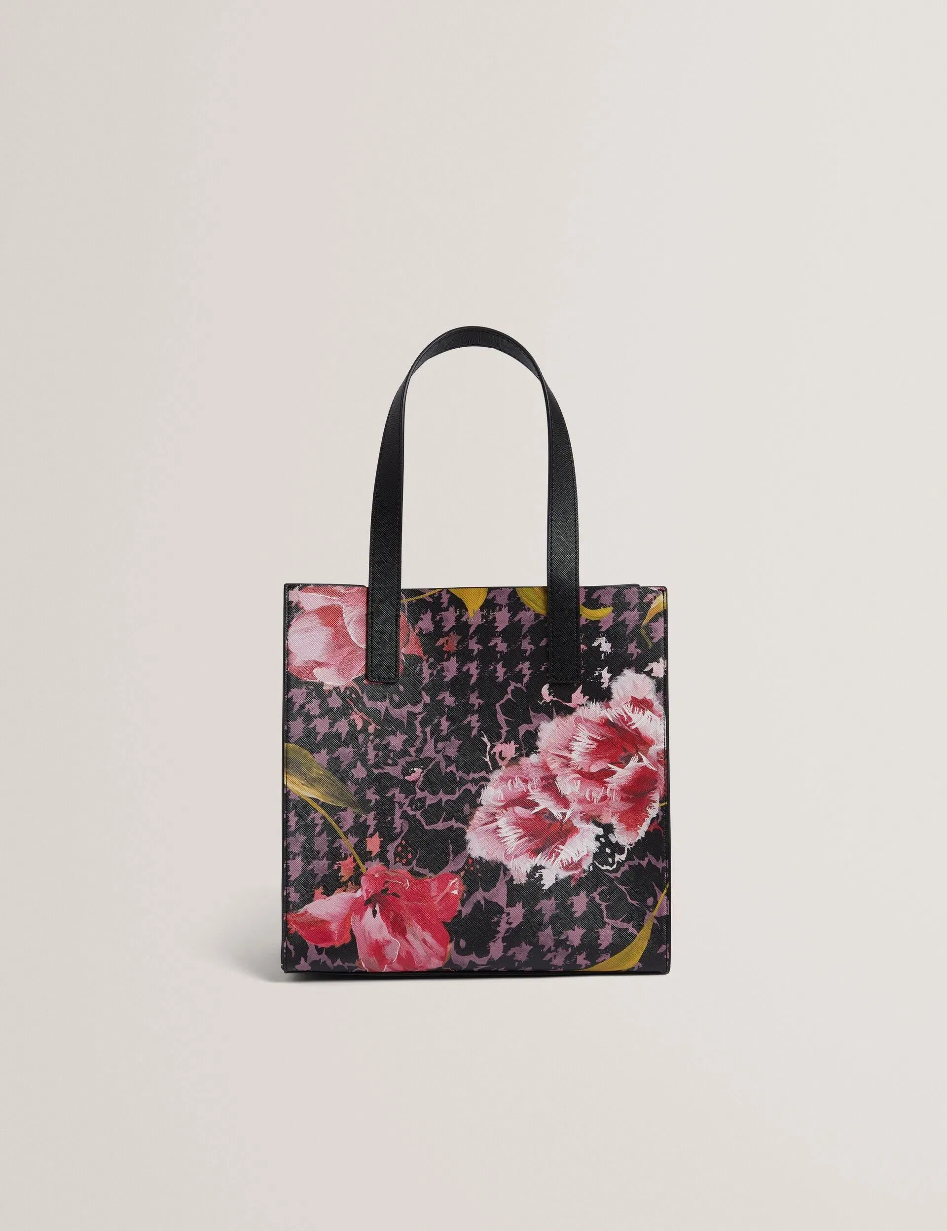 Ted Baker Tuliia Floral Check Pu Small Icon Tote Bag Women's