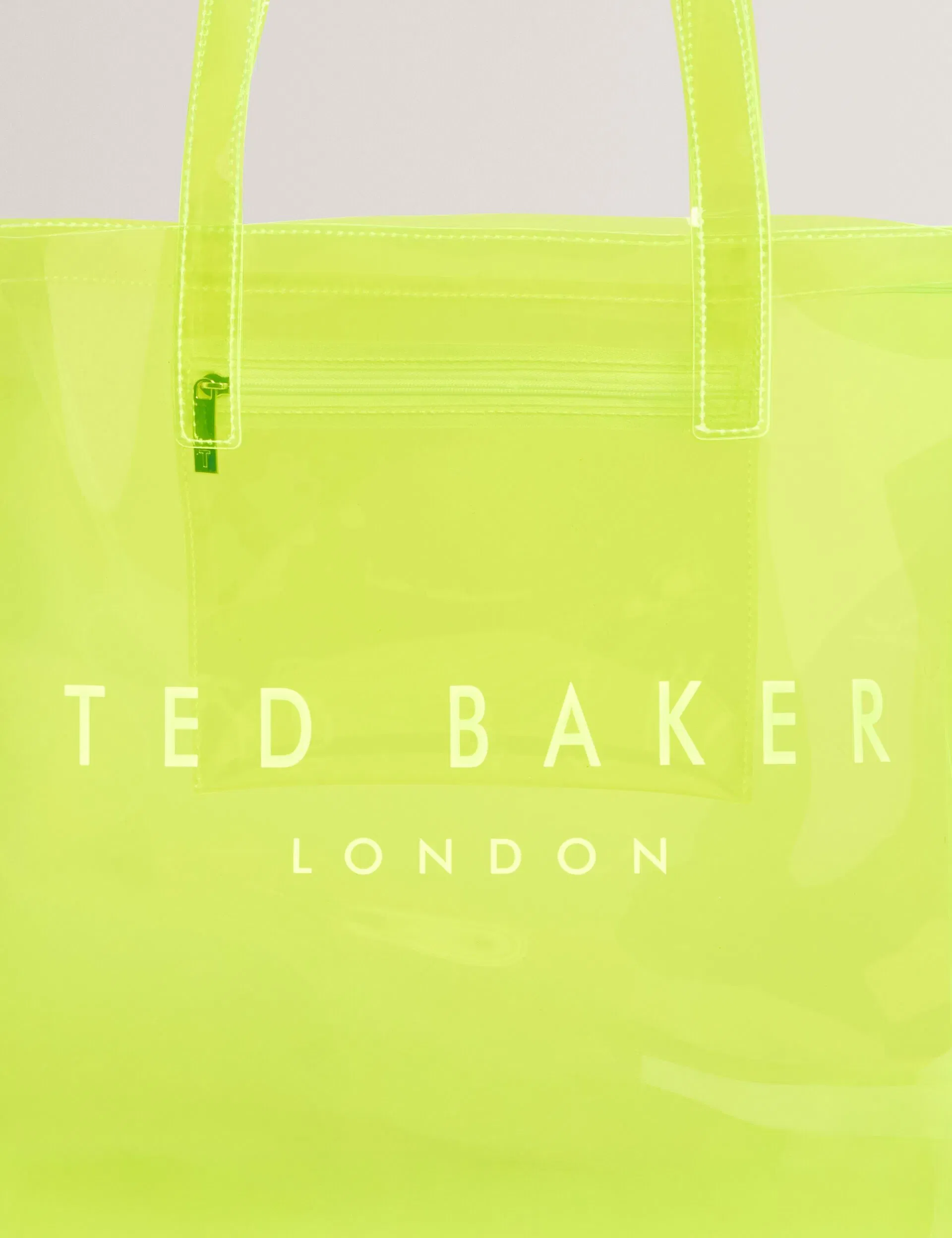 Ted Baker Sheicon Large Neon Clear Vinyl Icon Tote Bag Women's