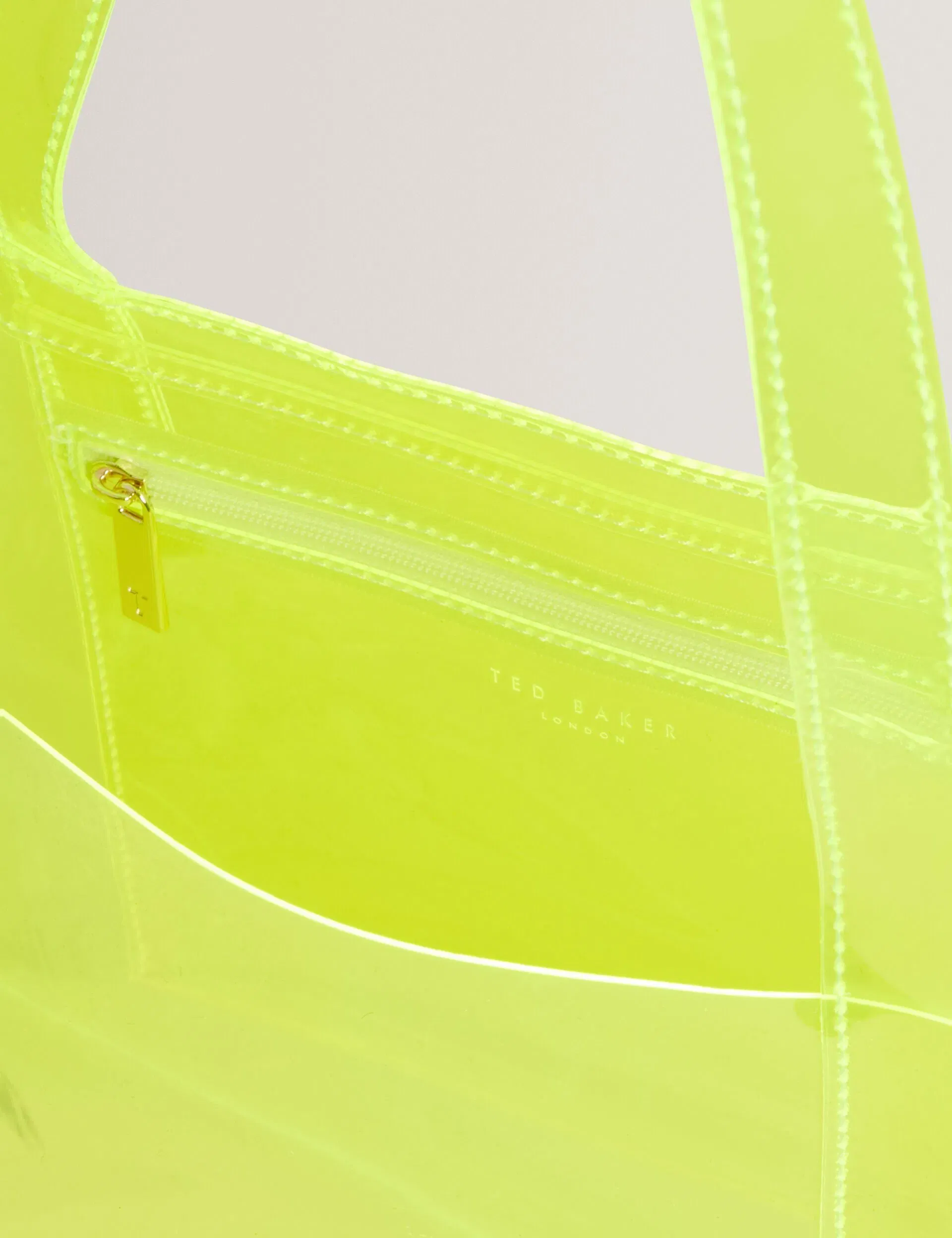 Ted Baker Sheicon Large Neon Clear Vinyl Icon Tote Bag Women's