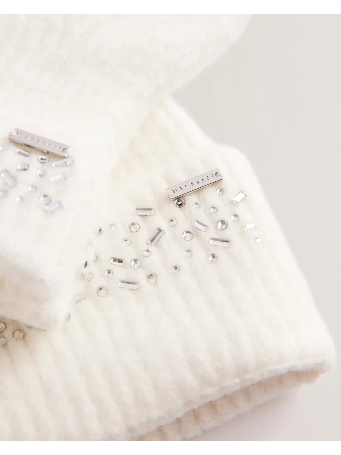 Ted Baker Keriis Rhinestone Knitted Hat And Gloves Set Women's