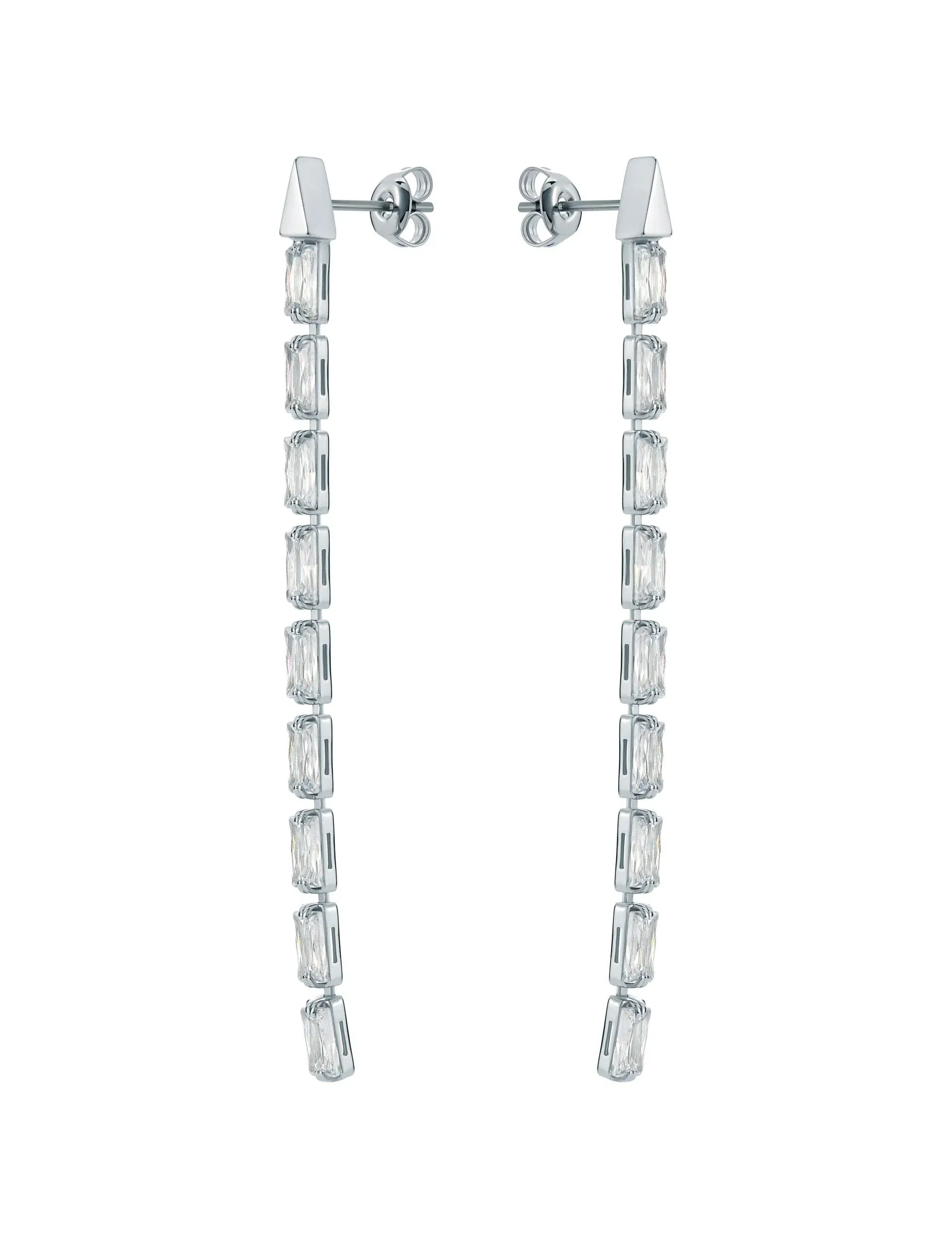 Ted Baker Isalie Baguette Crystal Long Drop Earrings Women's
