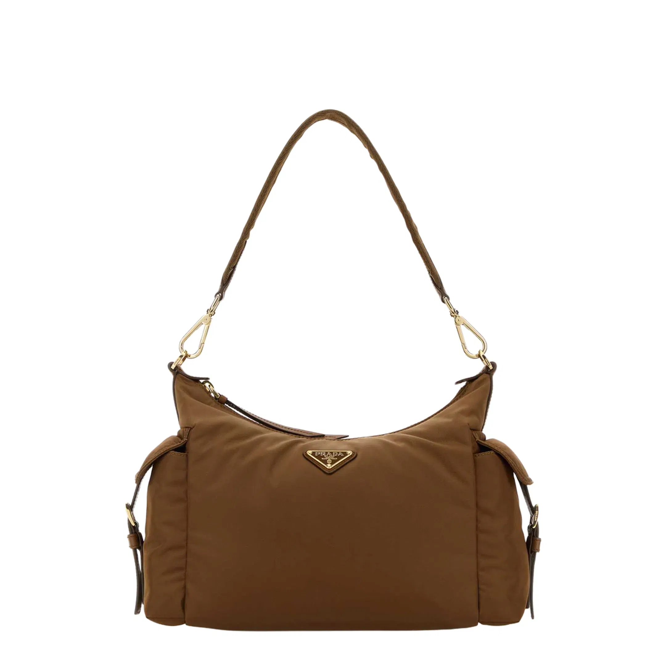 Explore Large Re-Nylon Crossbody Bags - Camel