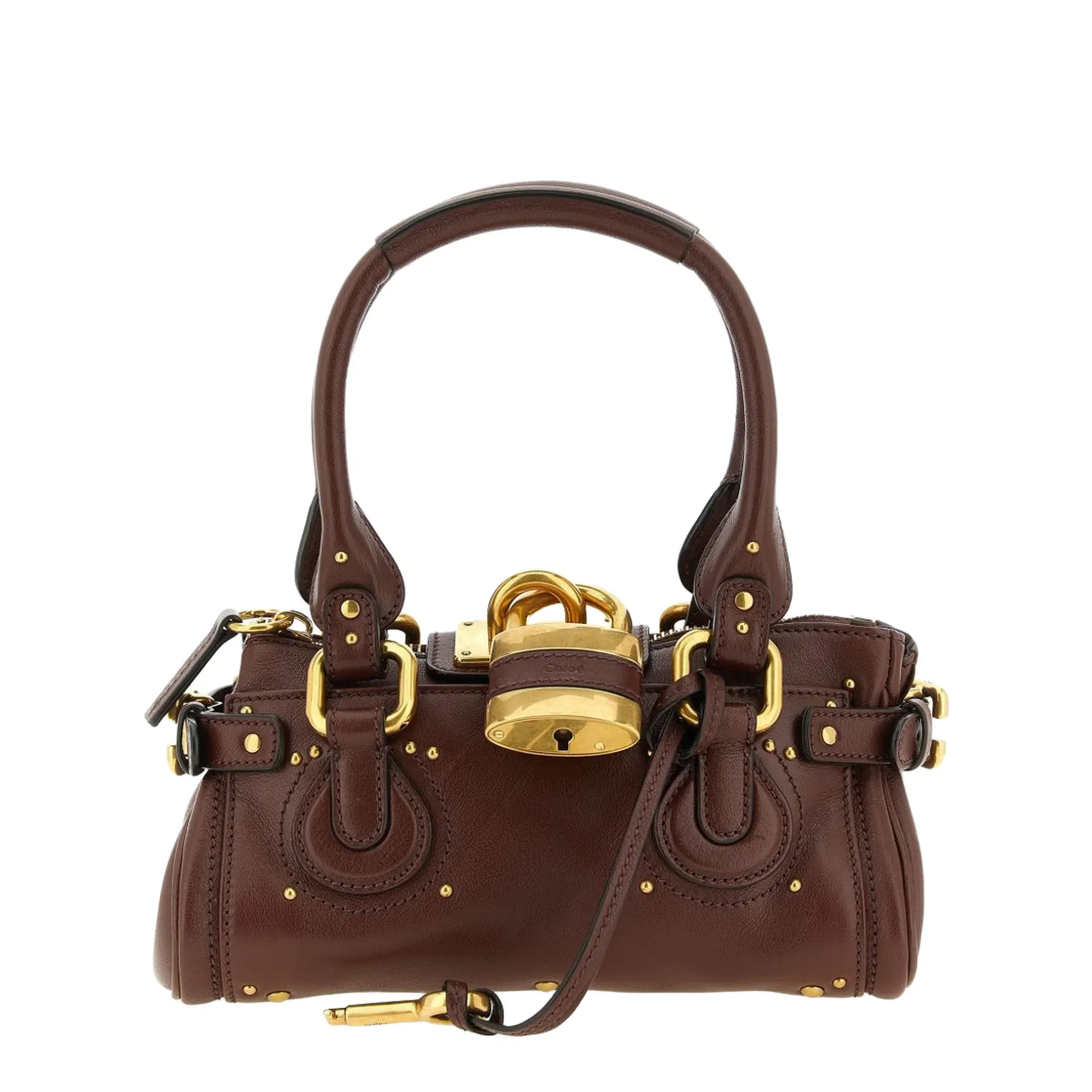 Paddington Small Grained Buffalo Leather Shoulder Bag - Mustang Brown