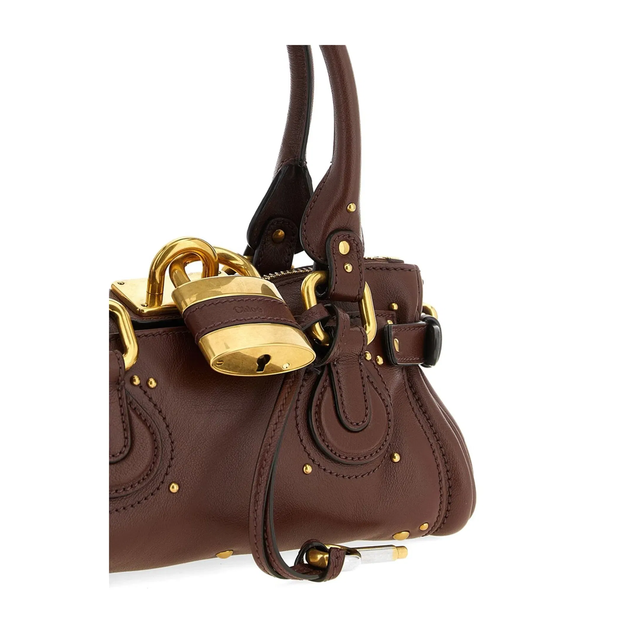 Paddington Small Grained Buffalo Leather Shoulder Bag - Mustang Brown