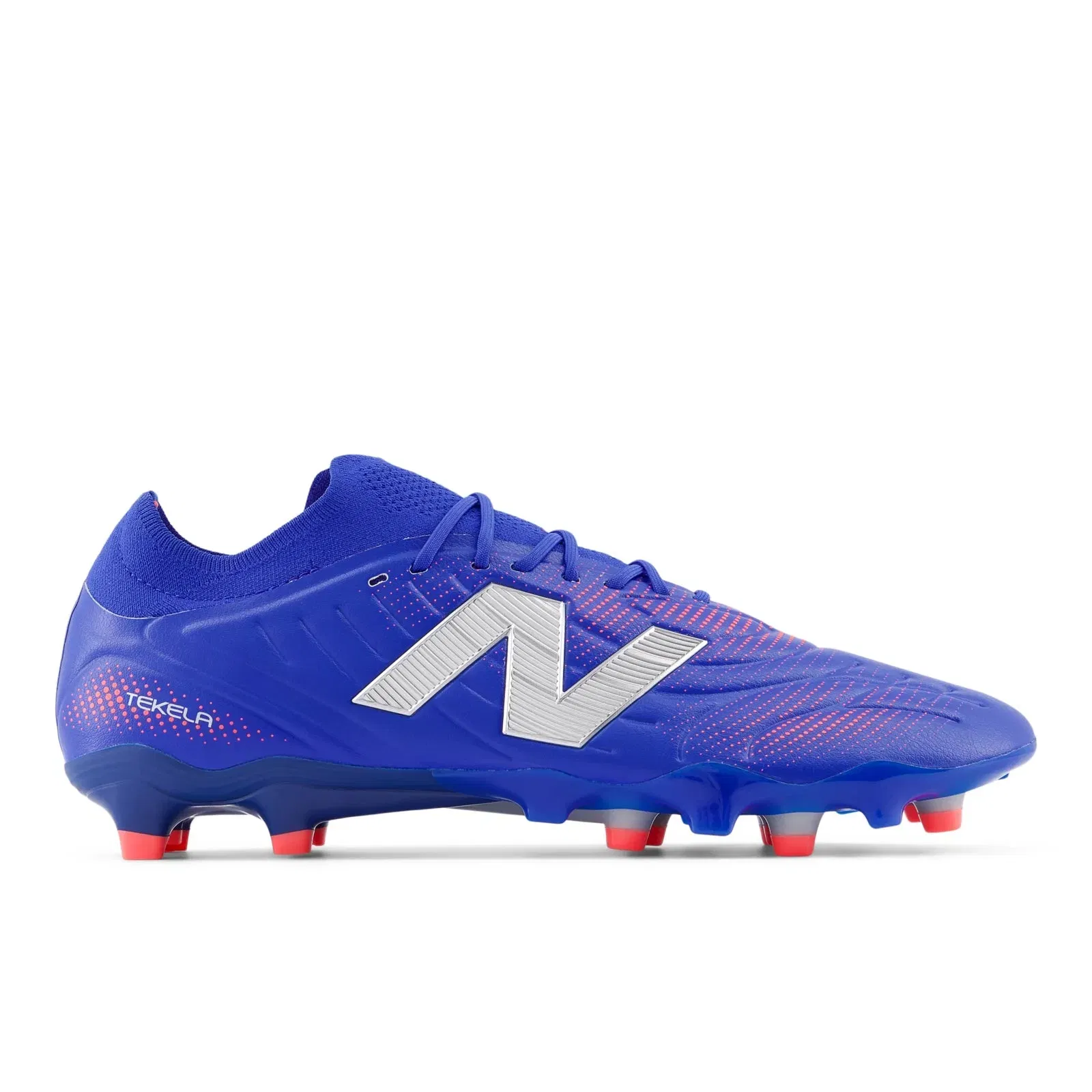 New Balance Tekela Pro Low Laced Fg V5 Blue Gemstone With Energy Red And Silver Blue Gemstone With Energy Red And Silver