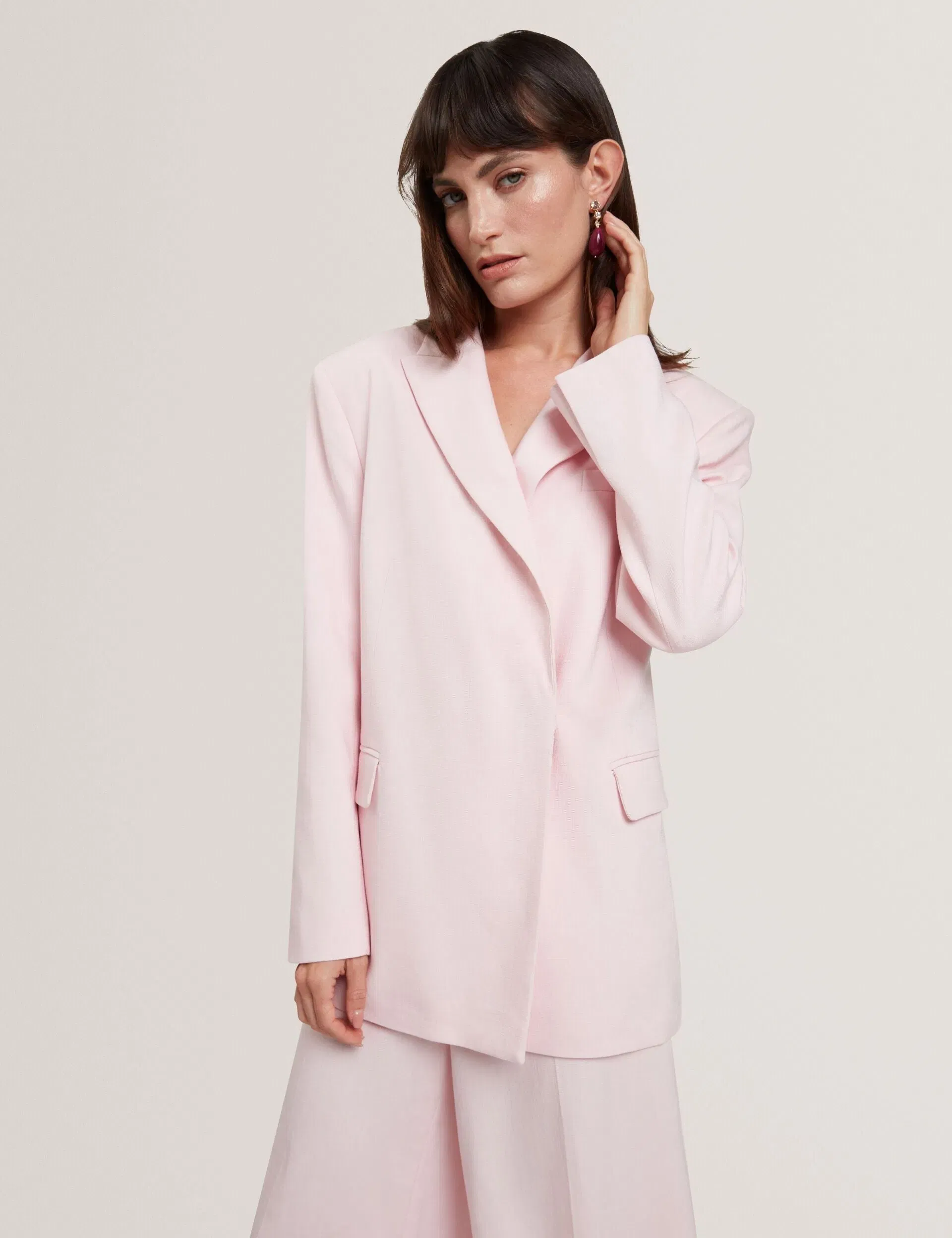 Ted Baker Peyaan Relaxed Wrap Front Woven Blazer Women's