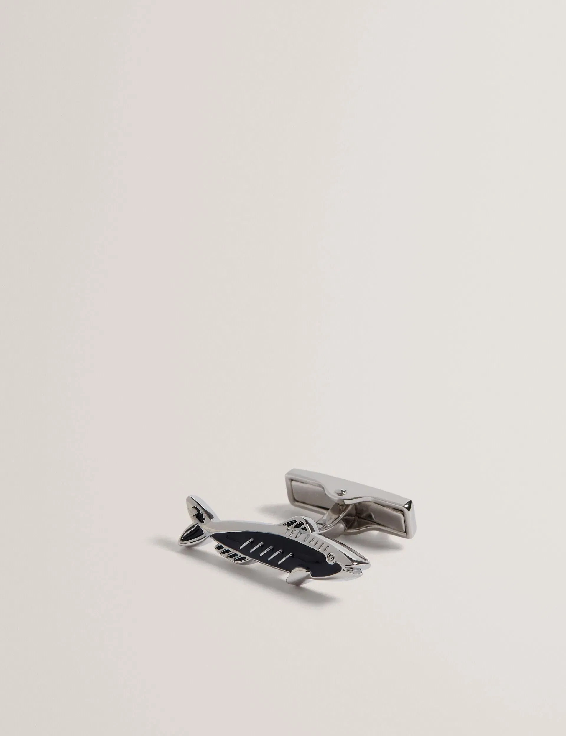 Ted Baker Kipper Fish Shape Branded Metal Cufflinks