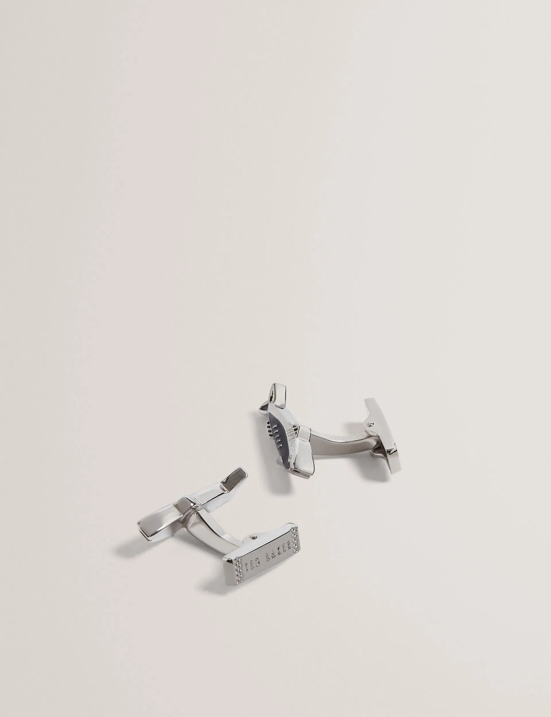 Ted Baker Kipper Fish Shape Branded Metal Cufflinks