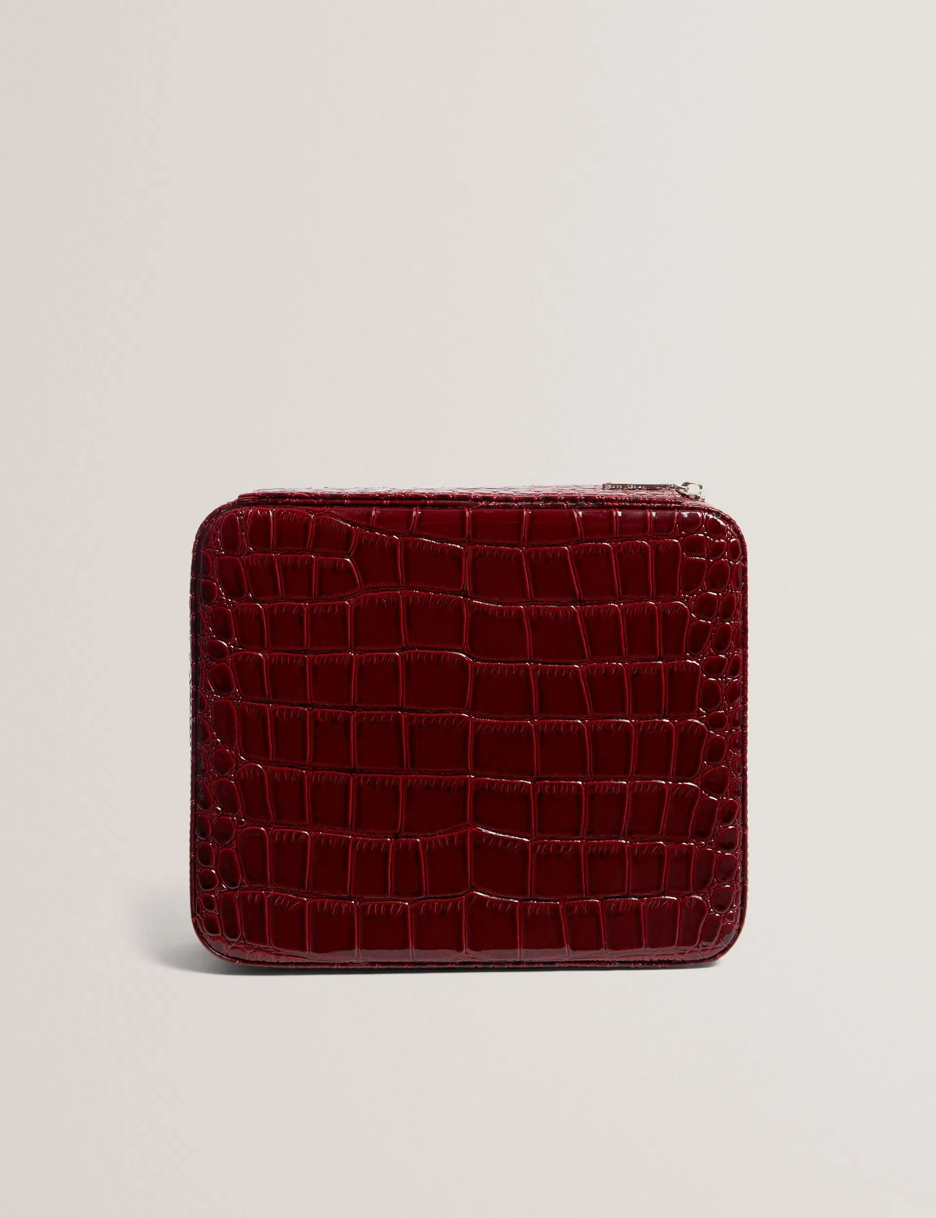 Ted Baker Kalliy Patent Croc Effect Large Jewellery Case Women's