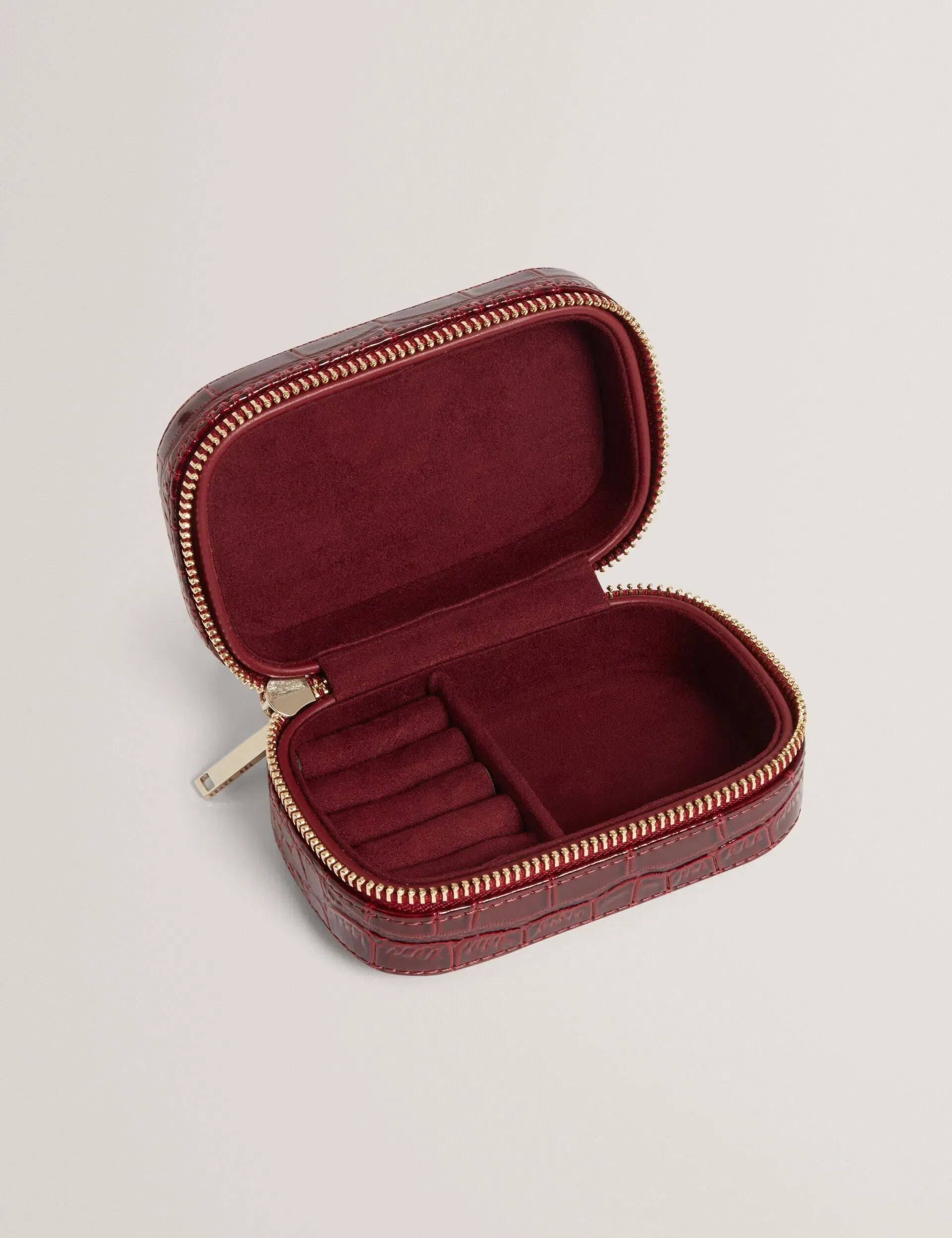 Ted Baker Ivee Croc Effect Mini Jewellery Case Women's
