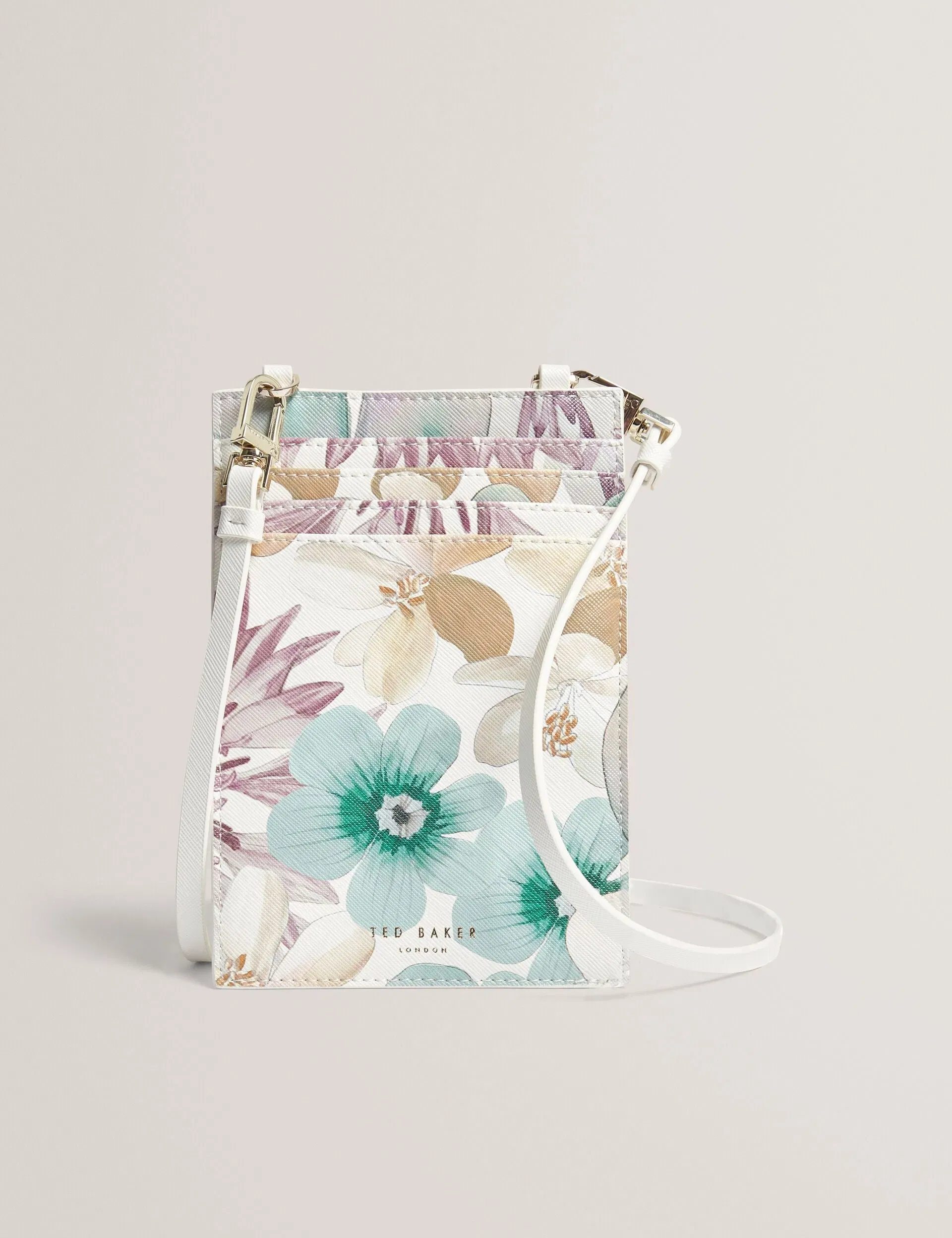 Ted Baker Hallisa Pastel Floral Phone Card Holder Lanyard Women's