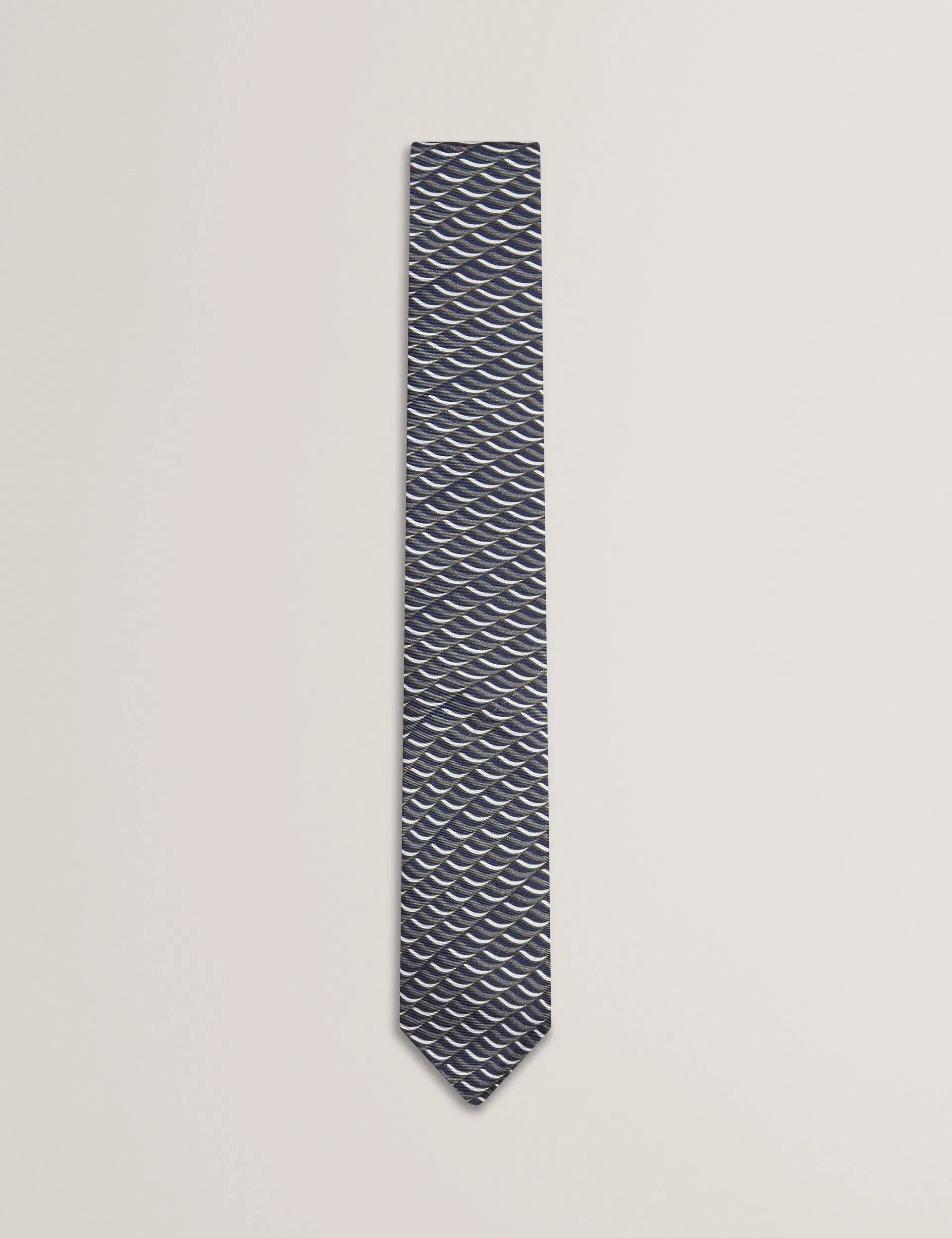 Ted Baker Gennaro Wave Geometric Print Silk Tie
