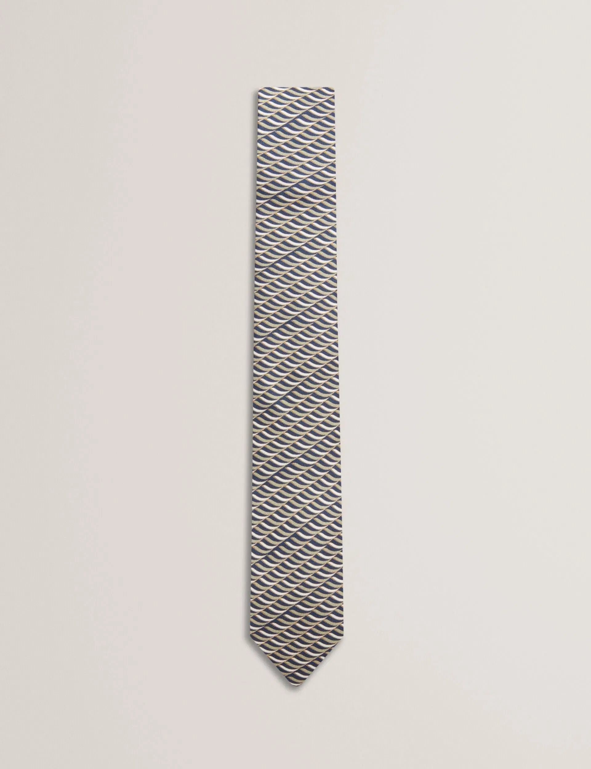 Ted Baker Gennaro Wave Geometric Print Silk Tie