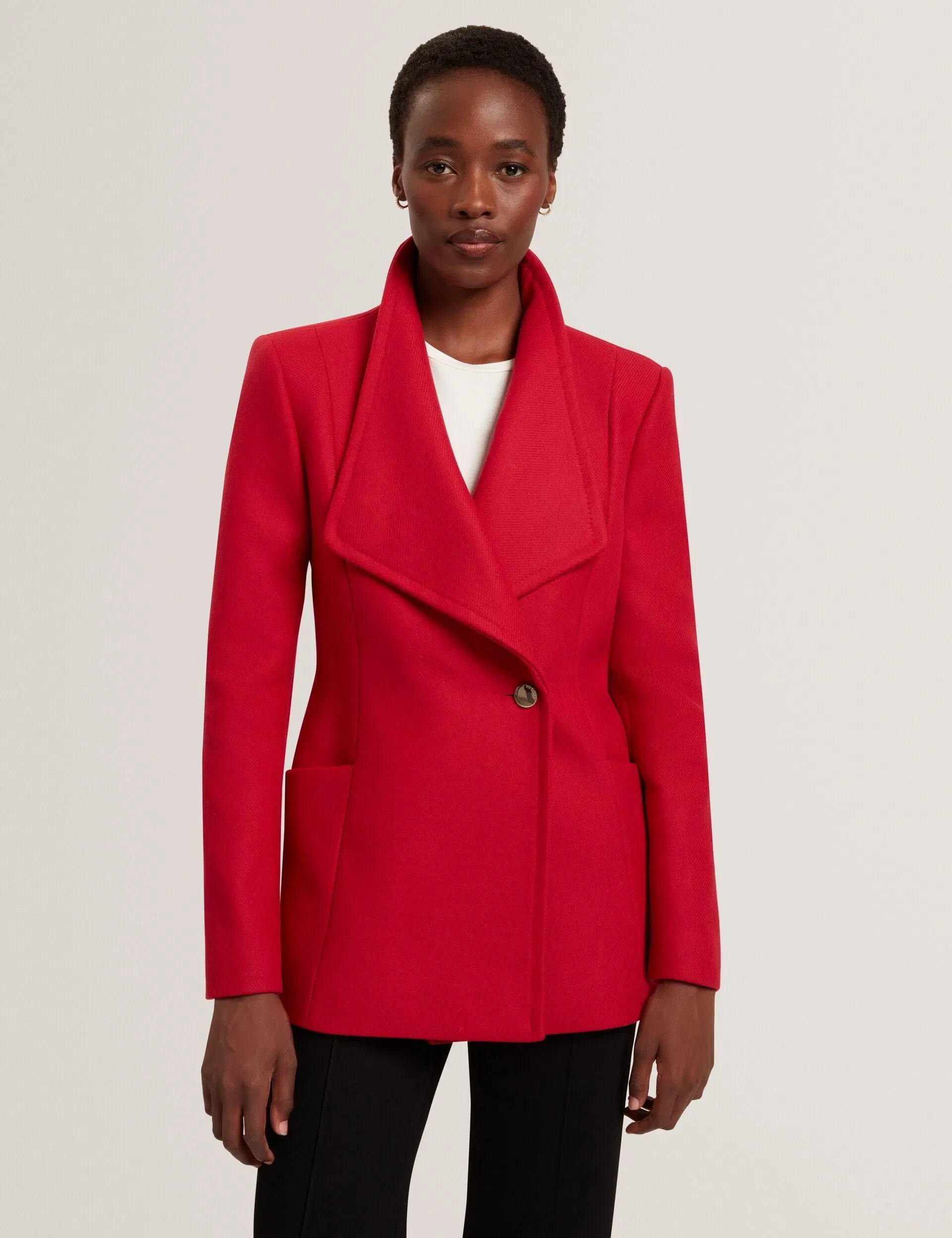 Ted Baker Evigna Wool Rich Hourglass Short Wrap Coat Women's