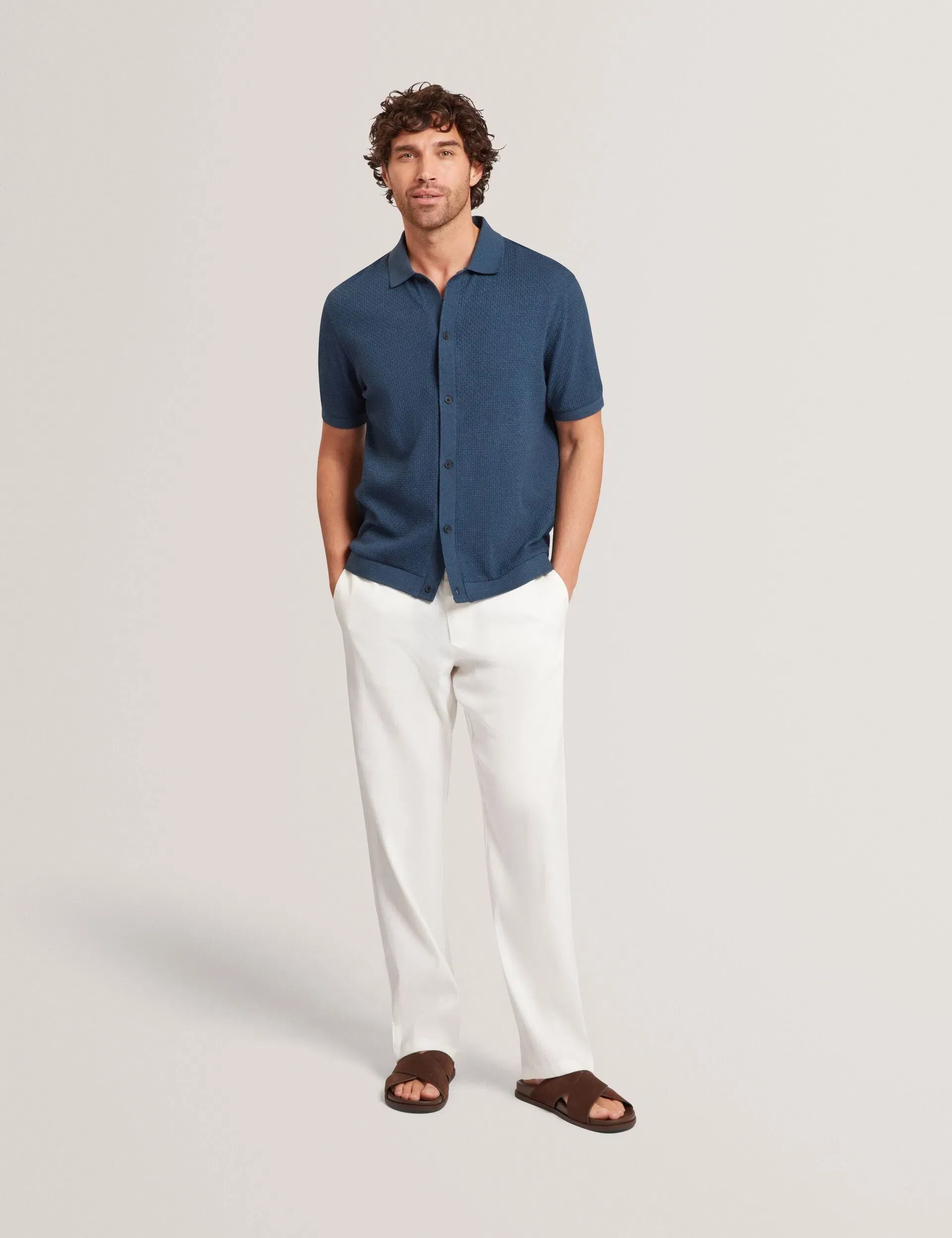 Ted Baker Culverr Relaxed Linen Blend Elasticated Trousers