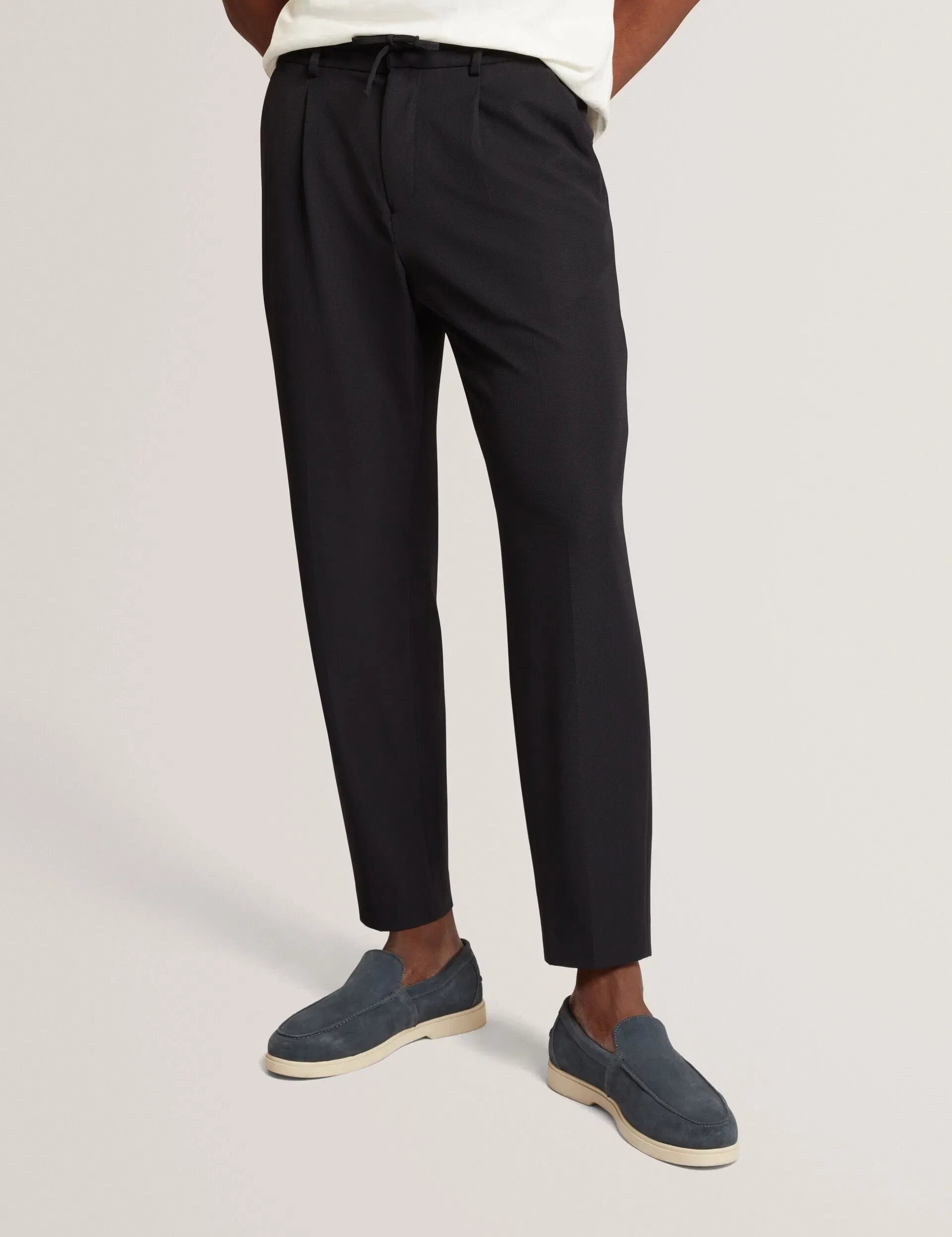 Ted Baker Cialdat Waffle Texture Tapered Leg Trousers