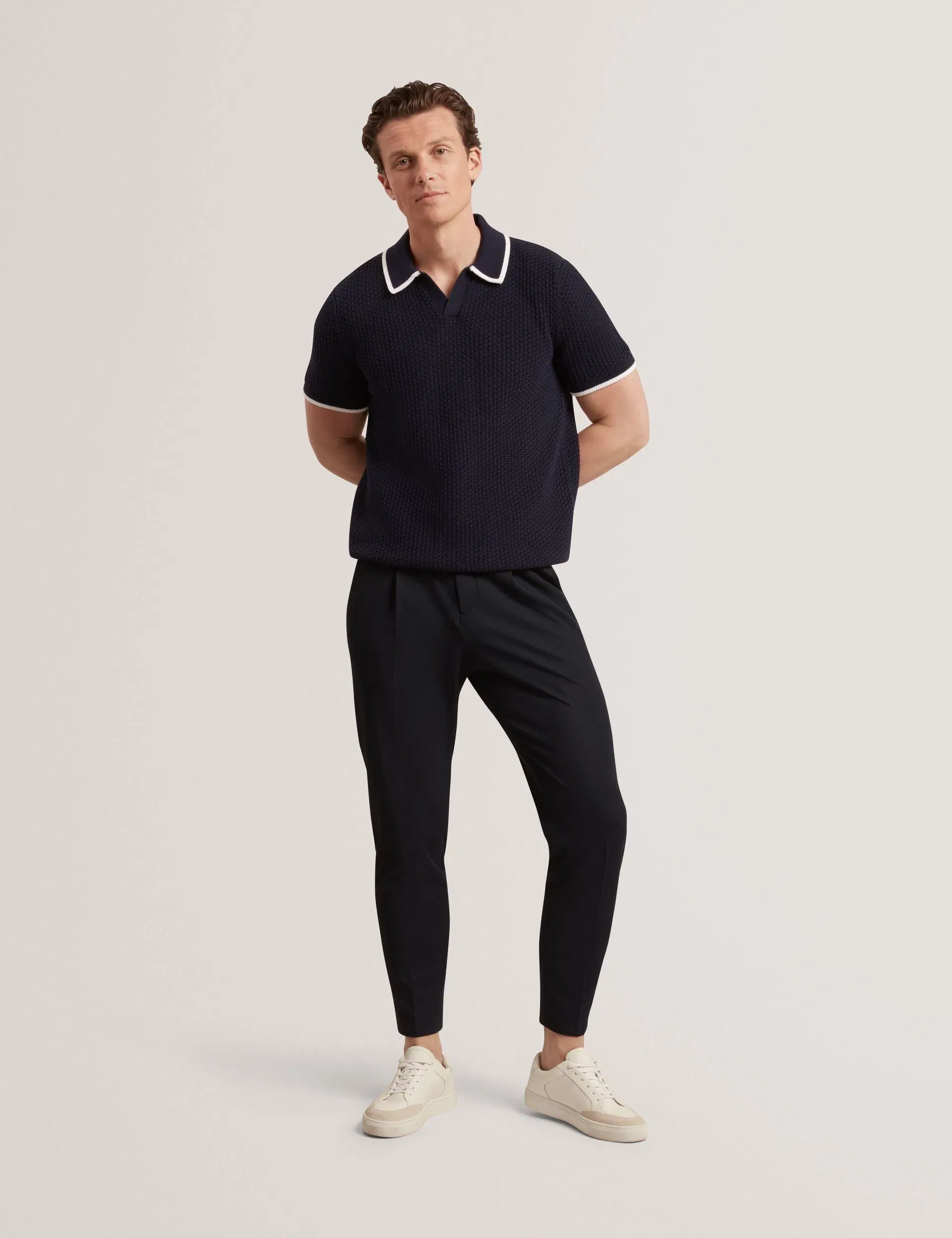 Ted Baker Cialdat Tapered Waffle Knit Trouser