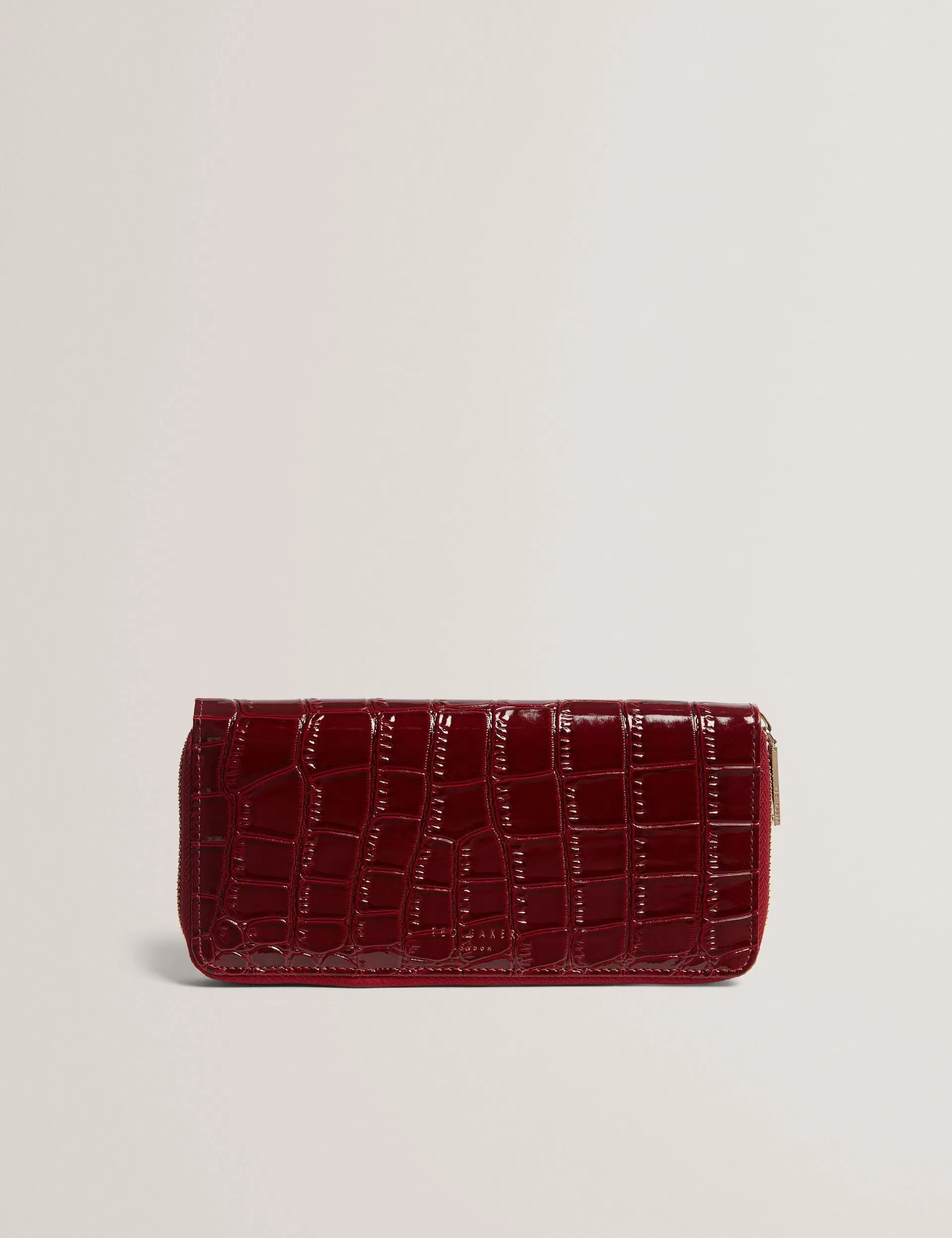 Ted Baker Aleya Patent Croc Slim Travel Jewellery Case Women's