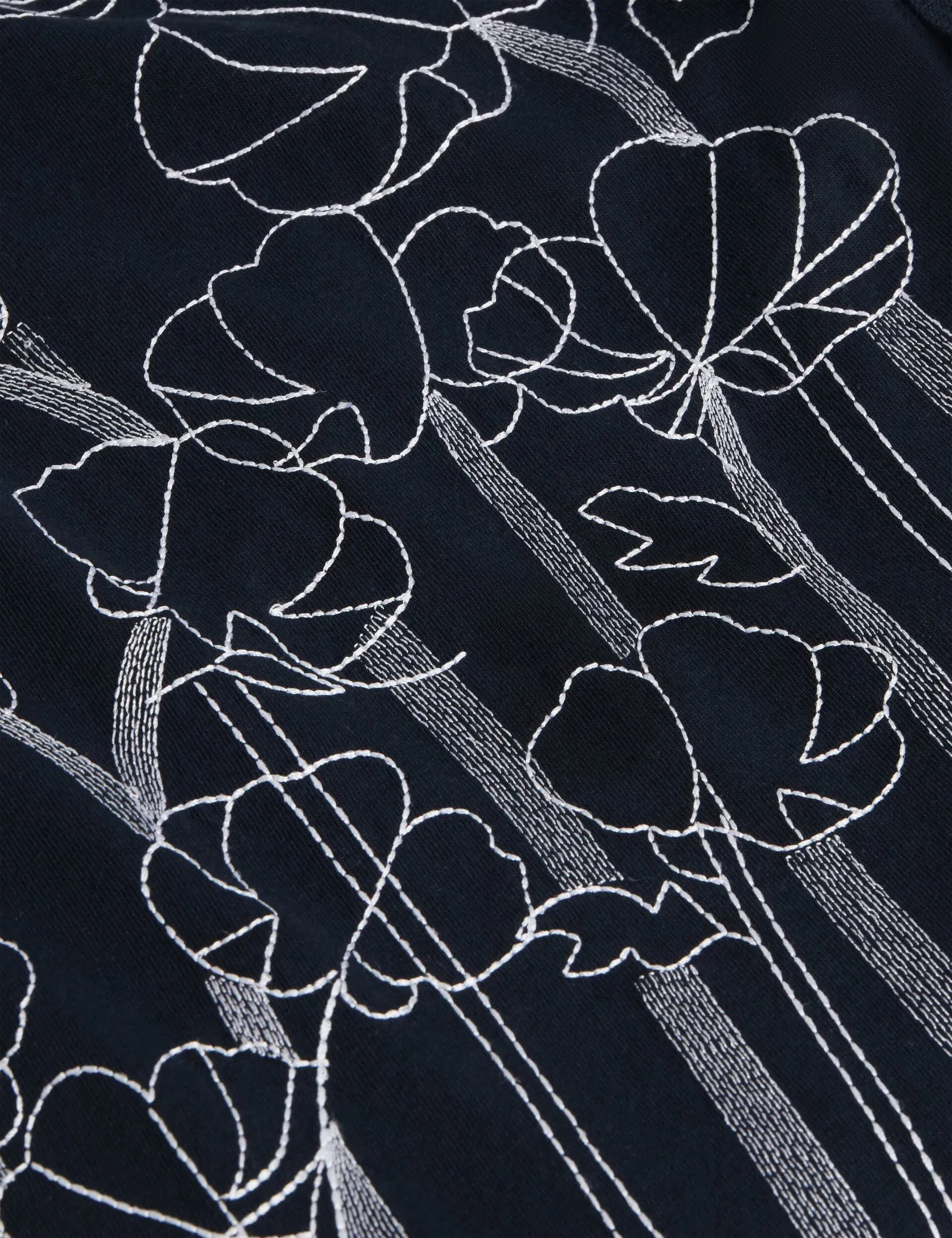 Ted Baker Actton Embroidered Floral Pure Cotton Knit Shirt
