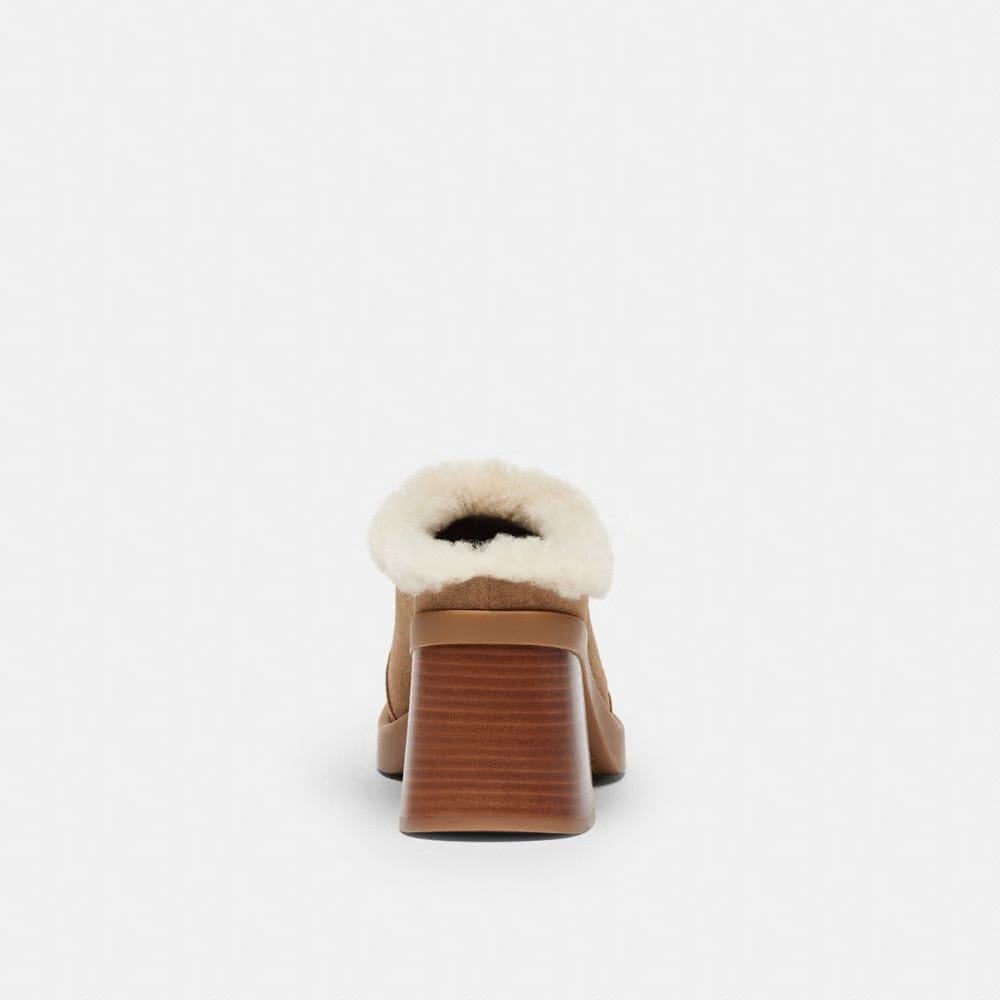 Women's Coach Sculpted C Heeled Mule Coconut Natural