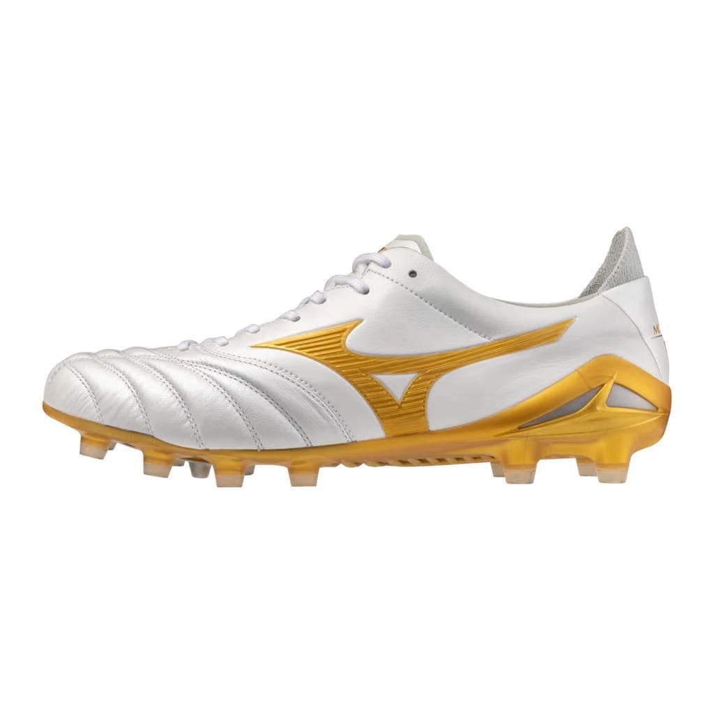 Mizuno Morelia Neo Iv Fg Firm Ground Made In Japan Kl Soccer Cleat White Gold