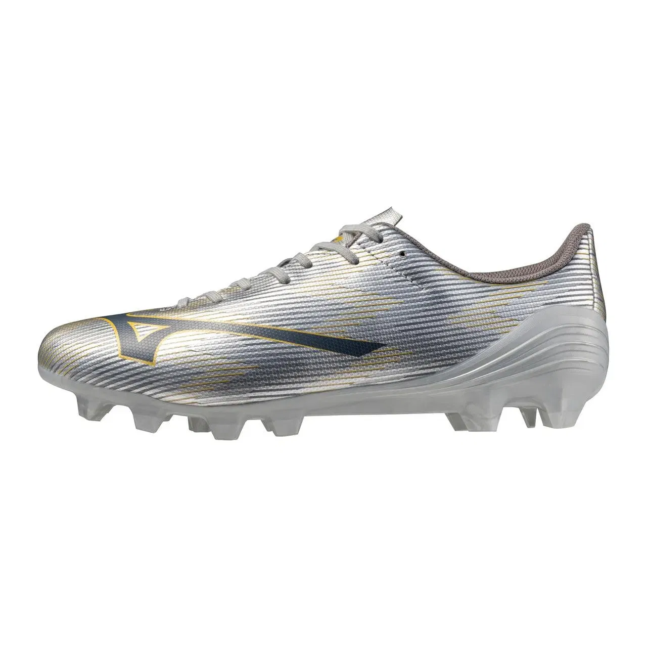 Mizuno Alpha Ii Select Fg Firm Ground Soccer Cleat Silver Gold