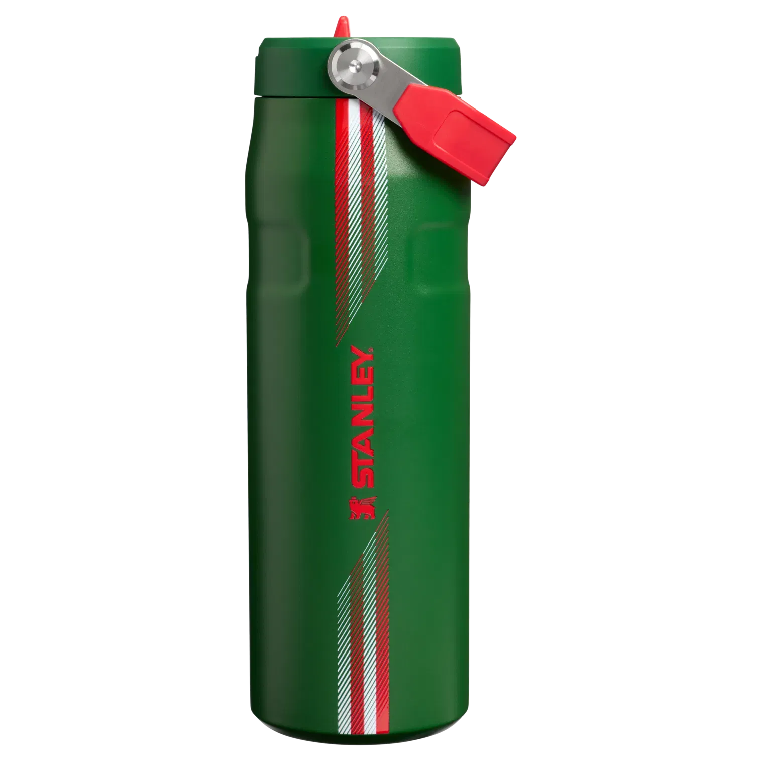 The Country Collection IceFlow Aerolight Flip Straw Bottle | 24 OZ Team Dark Green Red