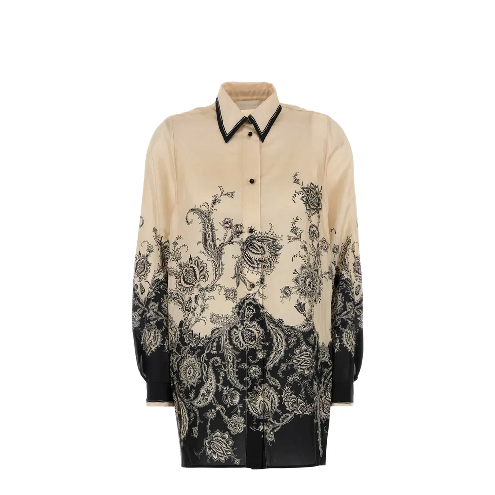 Black and Cream Rhiannon All-Over Print Shirt