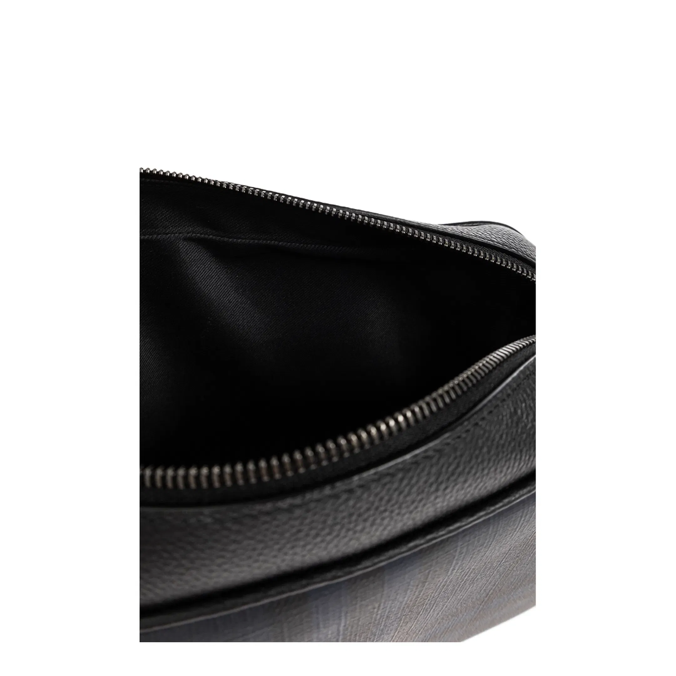 City Check Medium Calf Leather Crossbody - Navy