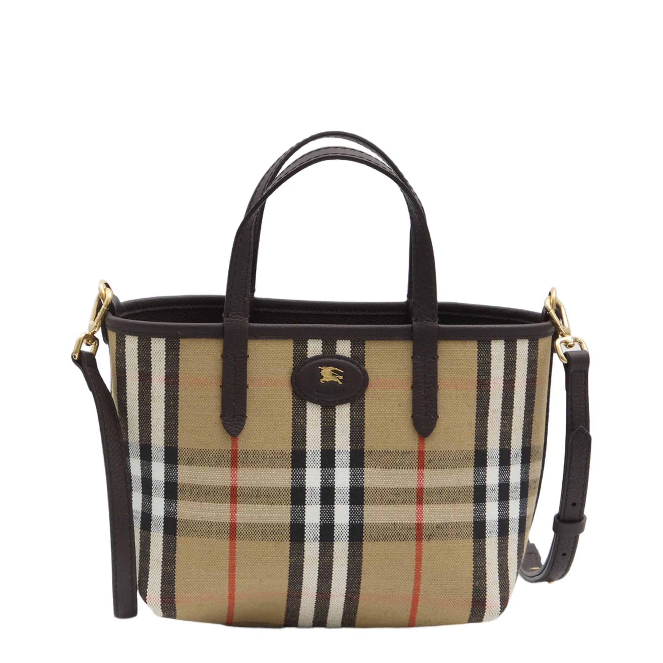 Bloomsbury Mini Leather Reversible Tote - Peat Brown/Sand Beige