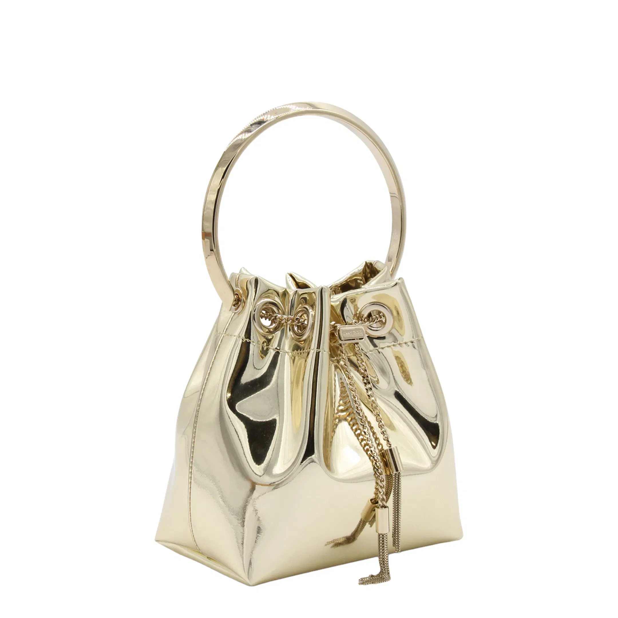Bon Bon Mini Gold Mirror Fabric Mini Bag - Gold