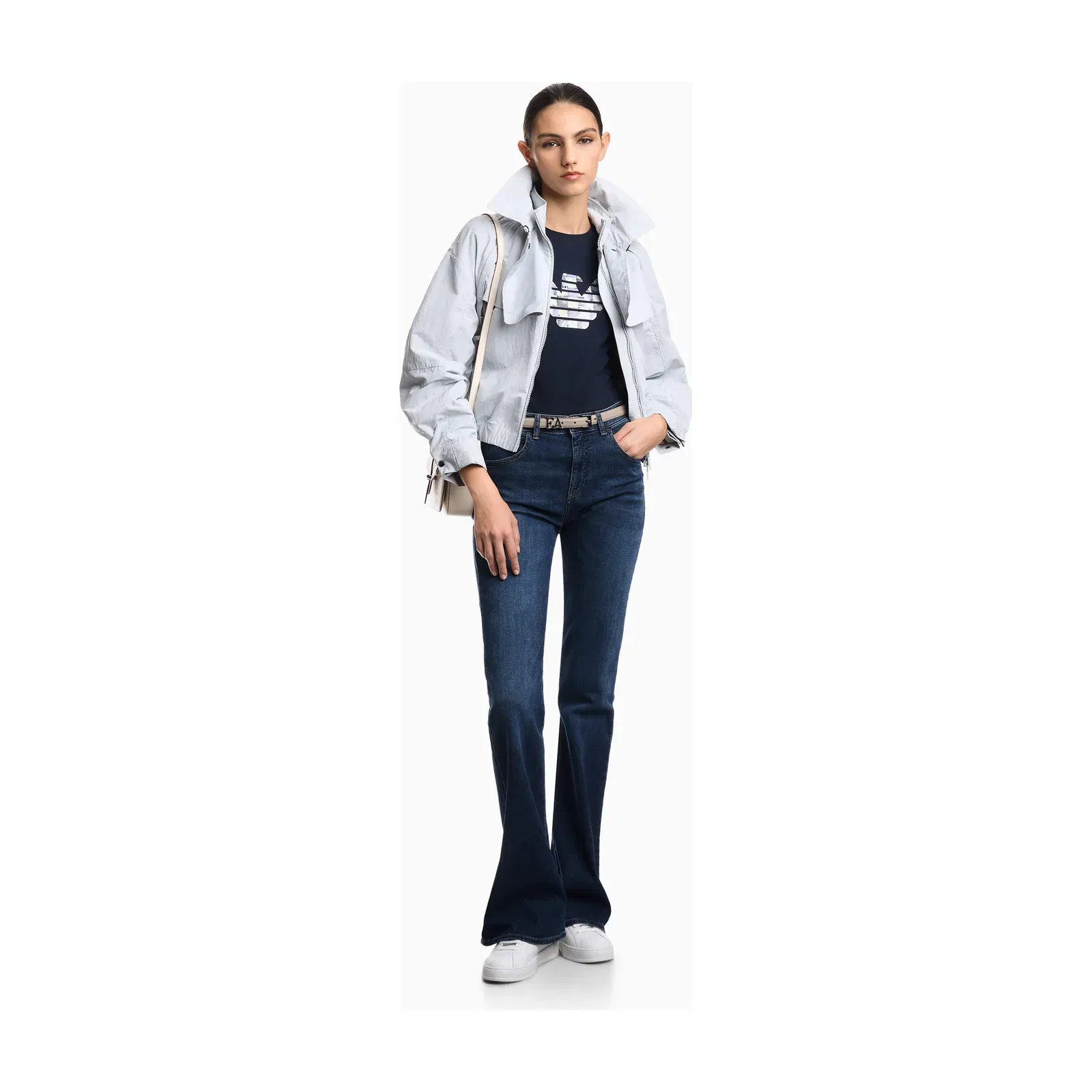Emporio Armani T-shirt regular fit in lightweight stretch cotton jersey