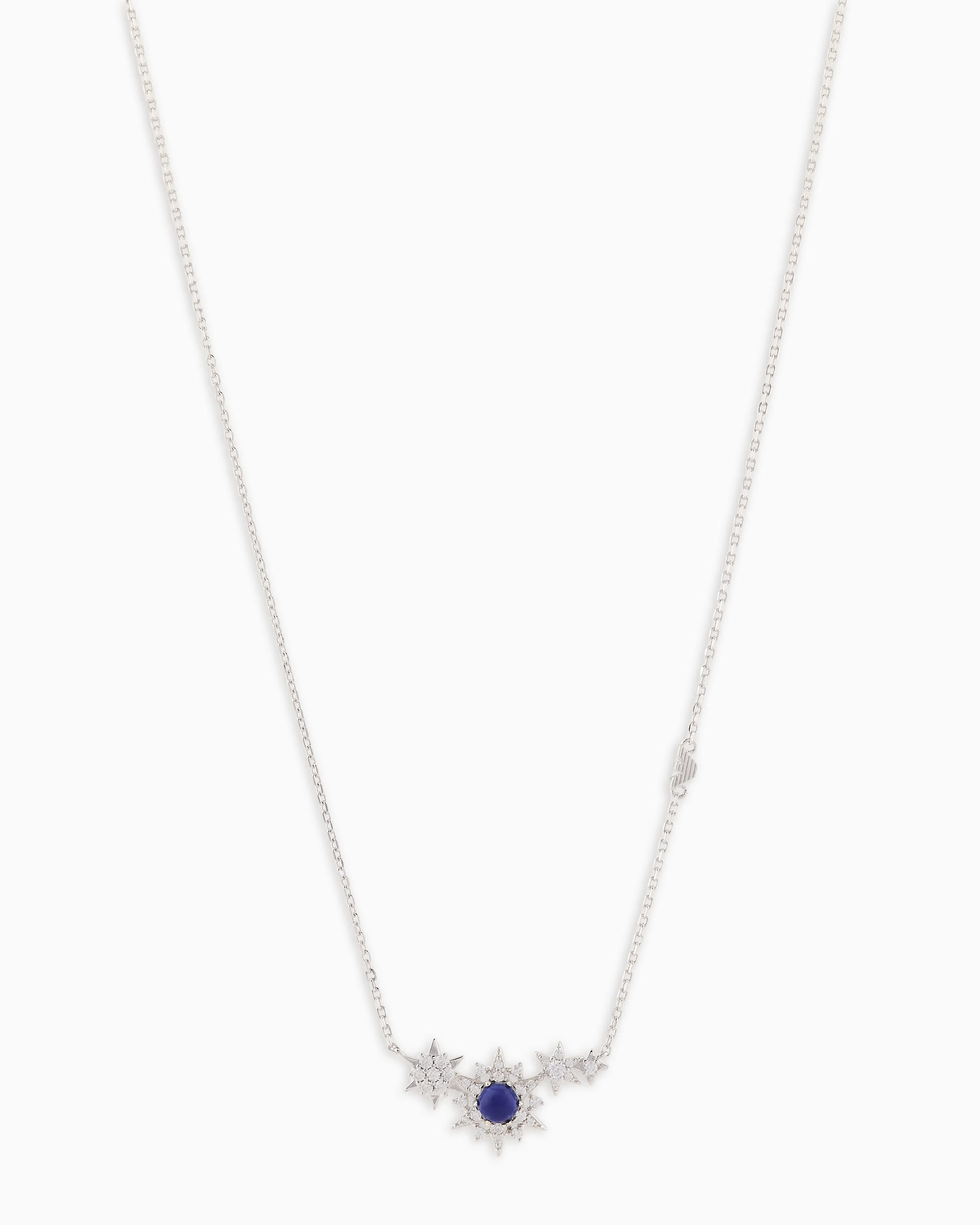 Emporio Armani Sterling Silver Station Necklace