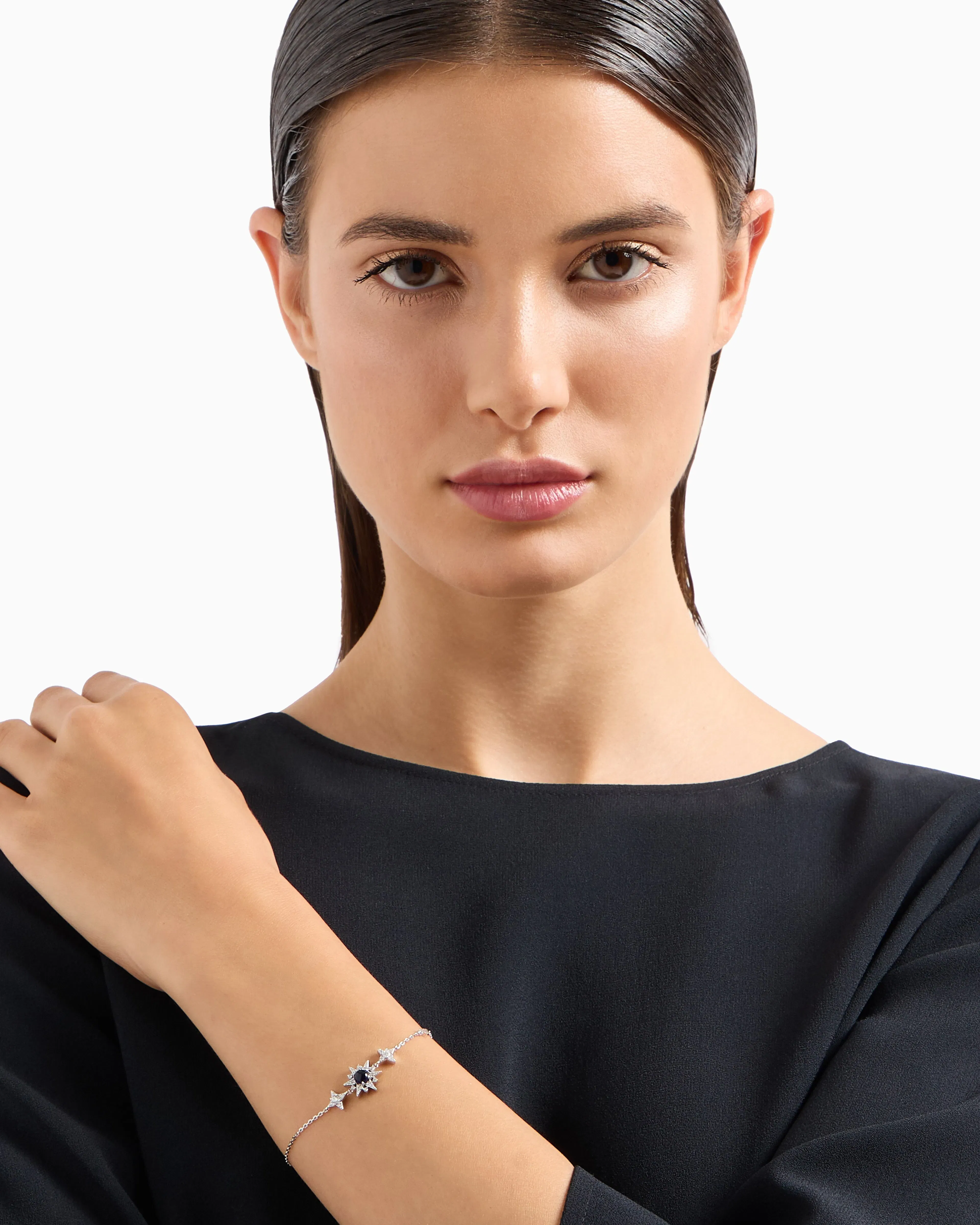 Emporio Armani Sterling Silver Station Bracelet