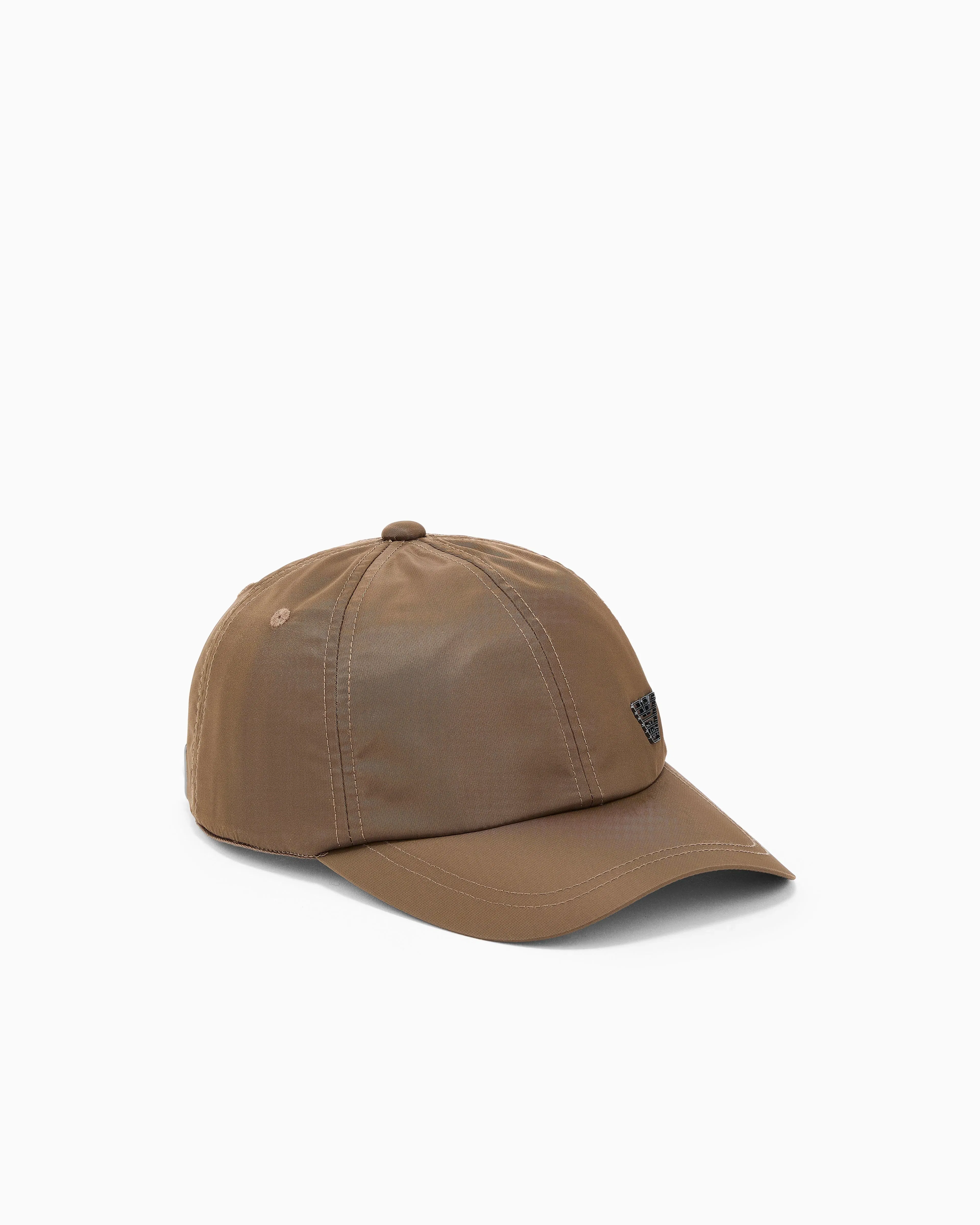 Emporio Armani Nylon cap with a metal logo plate and an adjustable back