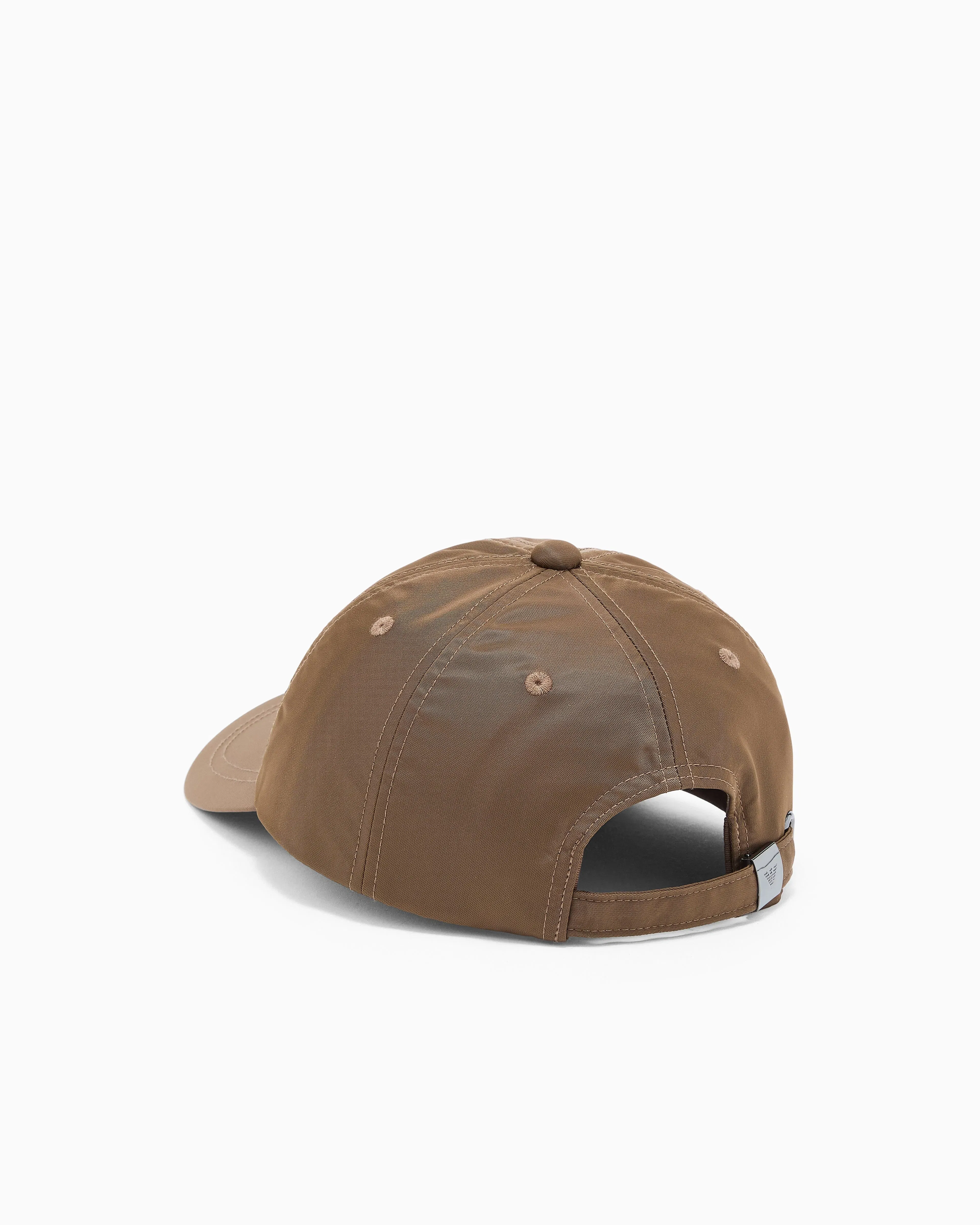 Emporio Armani Nylon cap with a metal logo plate and an adjustable back