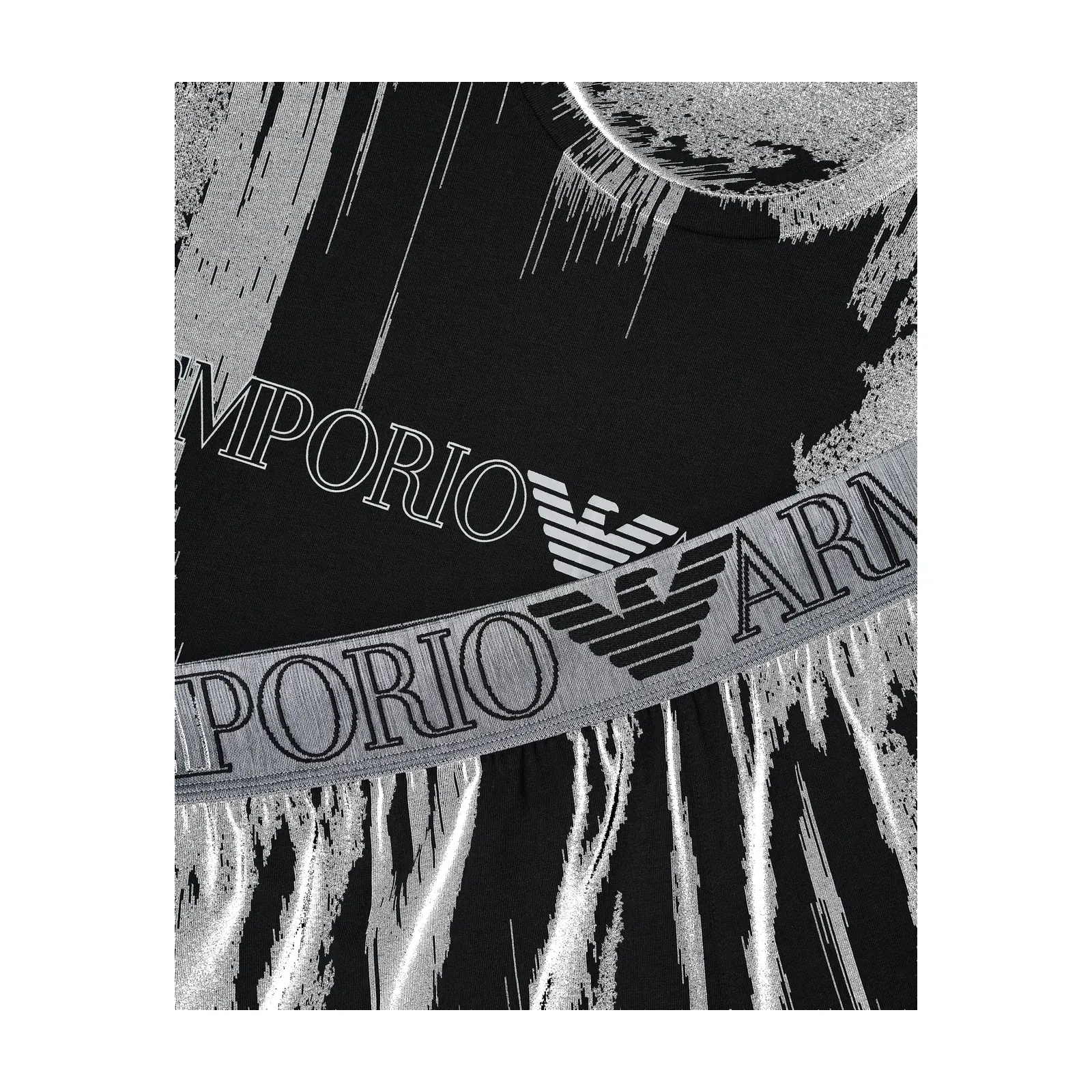 Emporio Armani Megalogo organic-jersey pyjamas with Bermuda shorts