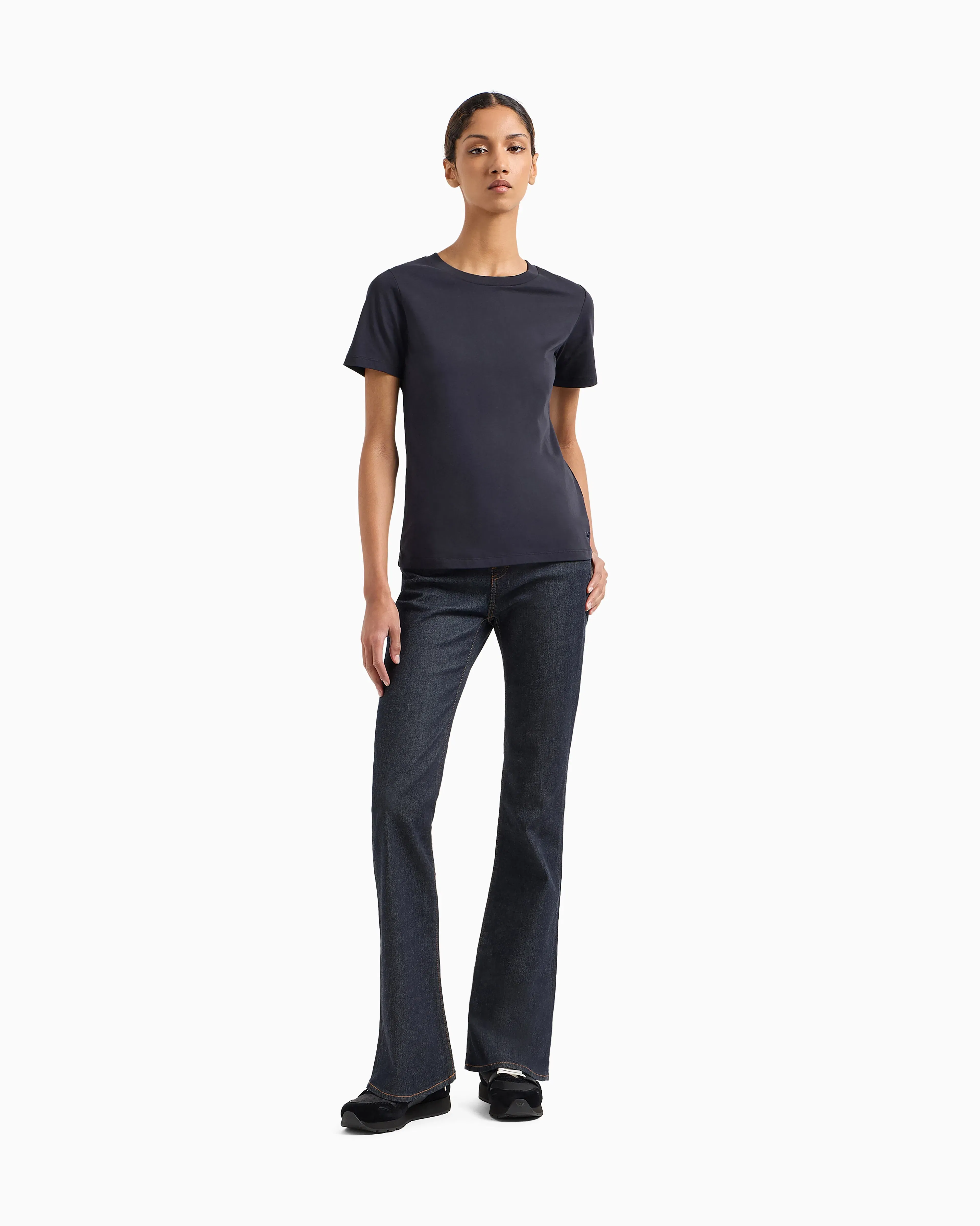 Emporio Armani Jersey t-shirt in Pima cotton with a crew neck Essential