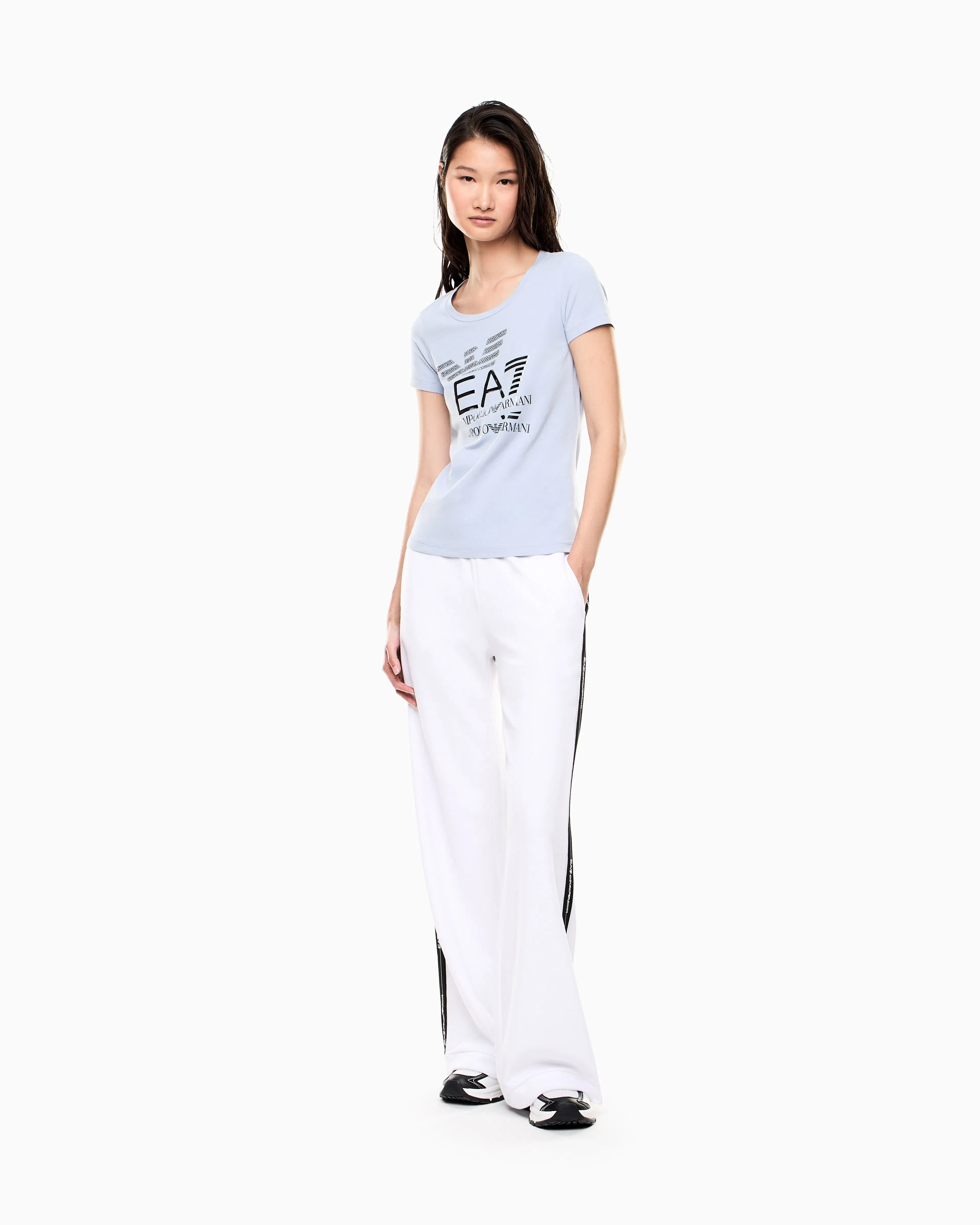 EA7 T-shirt "Logo Series" slim fit short sleeve cotton jersey