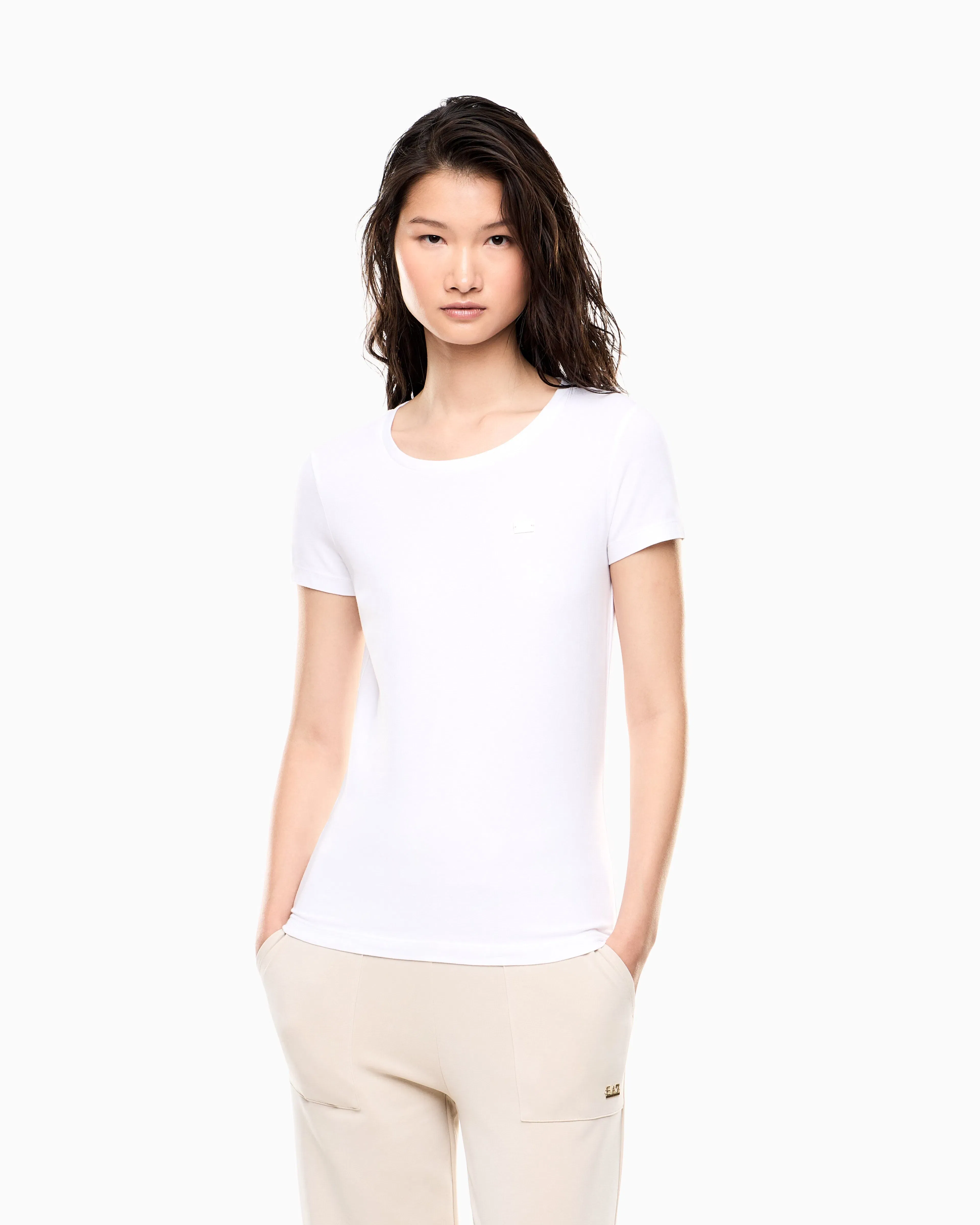 EA7 Slim fit T-shirt Core Lady in cotton jersey