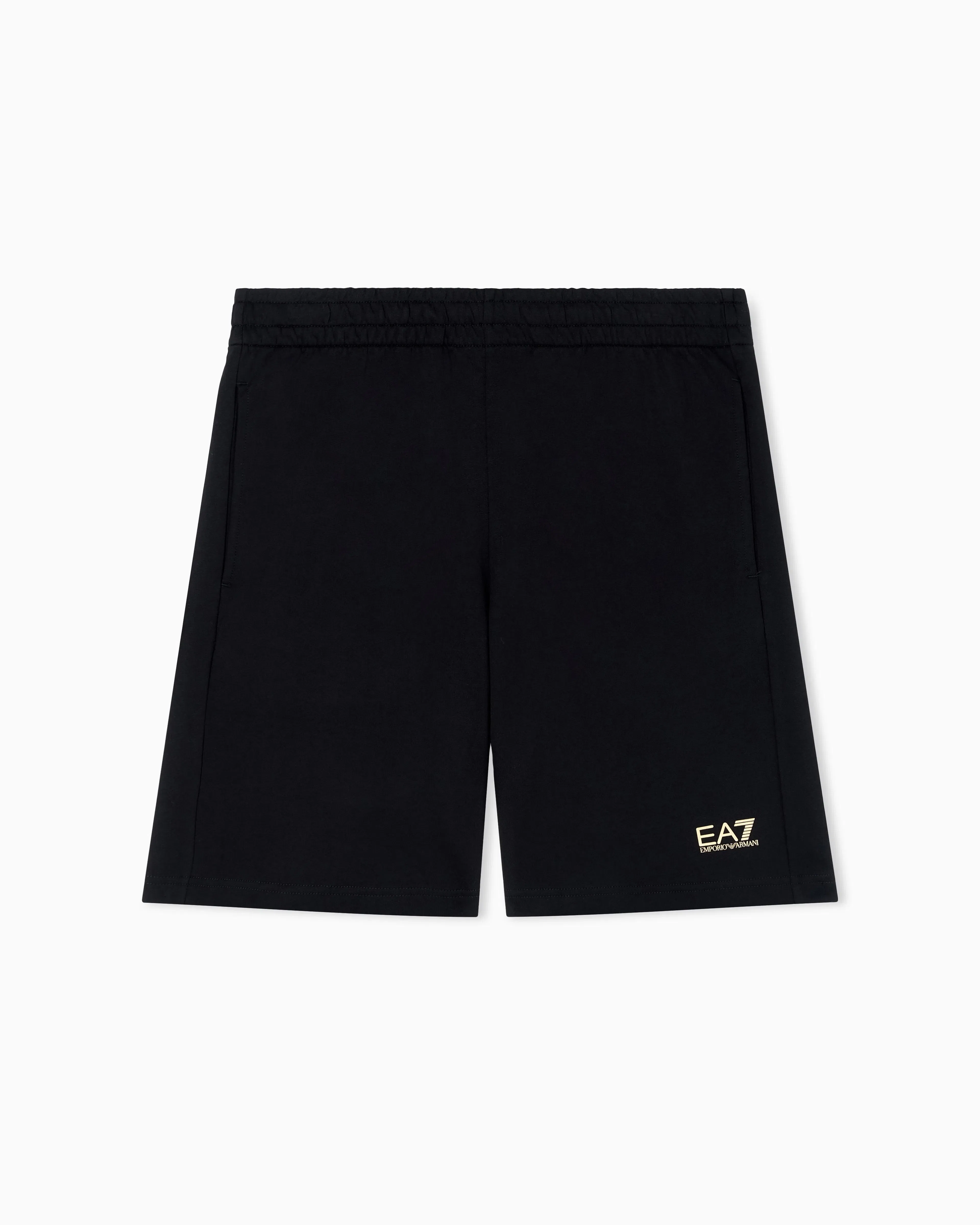 EA7 Side pocket shorts in cotton with drawstring Core Identity
